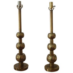 Pair of Stiffel Brass Lamps