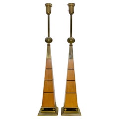 Vintage Pair of Stiffel Obelisk Lamps after Tommi Parzinger