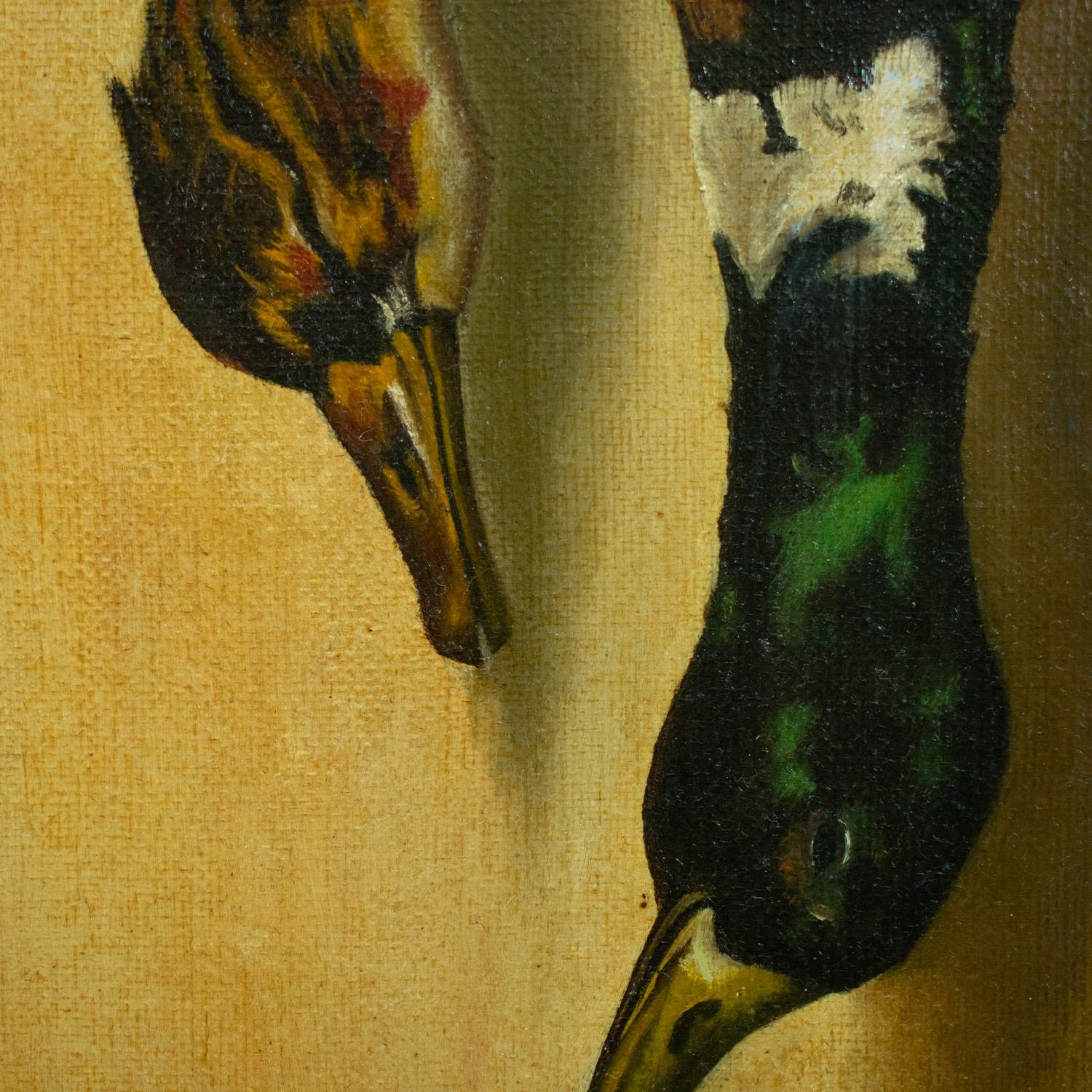 Toile TROMPE L'OEIL Paire de natures mortes sur toile signées, vers 1900