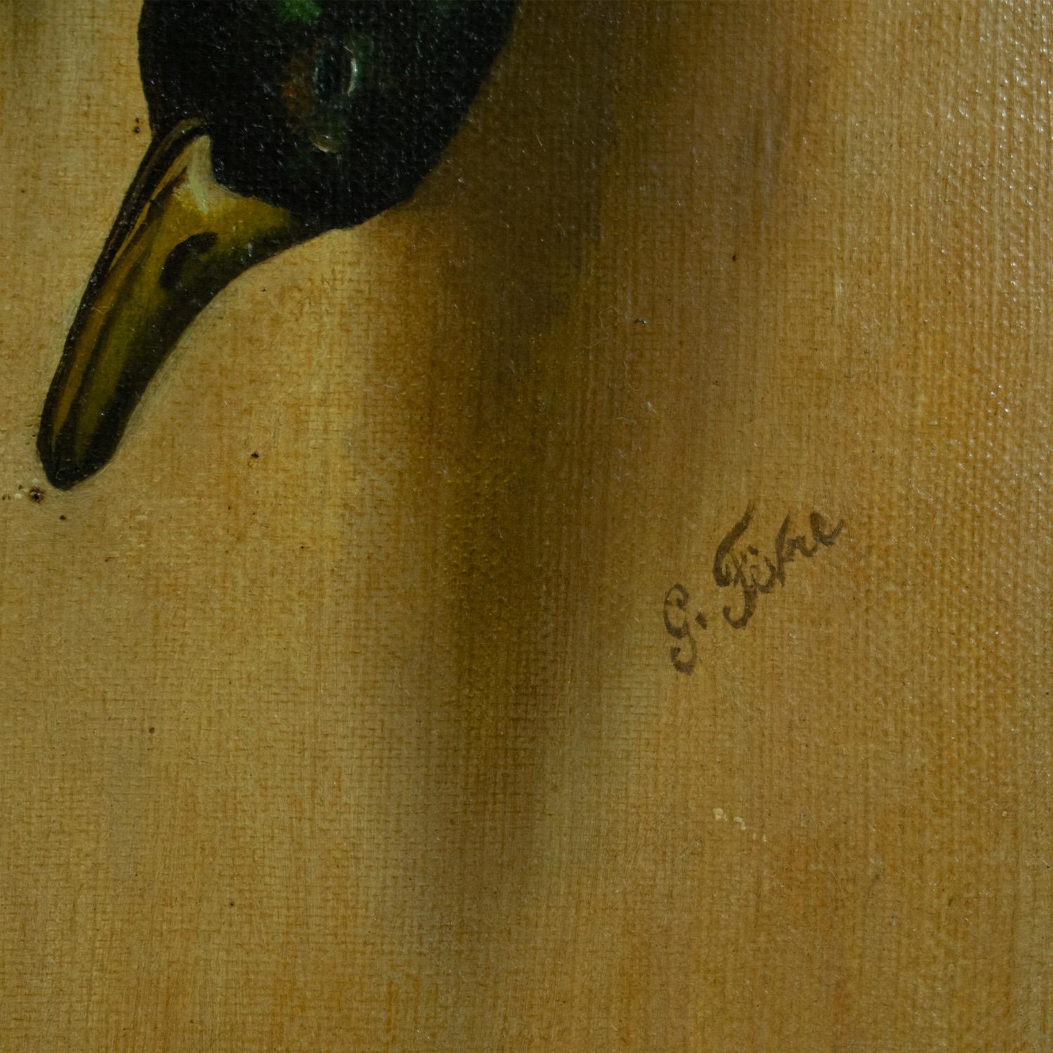 TROMPE L'OEIL Paire de natures mortes sur toile signées, vers 1900 2