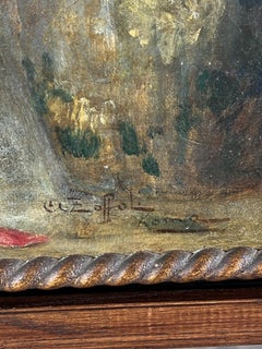 Zwei Stillleben mit Blumen, Öl auf Leinwand, Angelo Zoffoli (1860–1910)