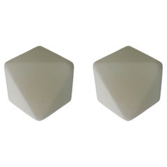 Pair of Stilnovo flush mounts or wall lights , Italy 1960s