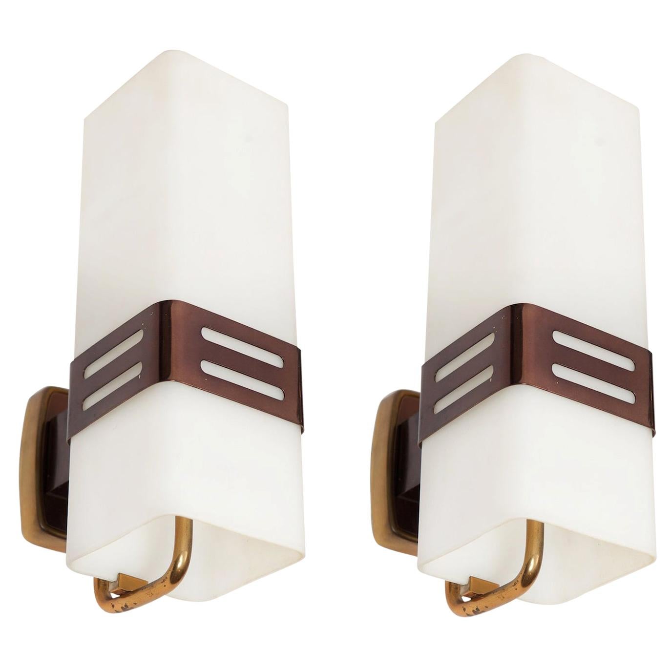 Pair of Stilnovo Wall Lights, circa 1950