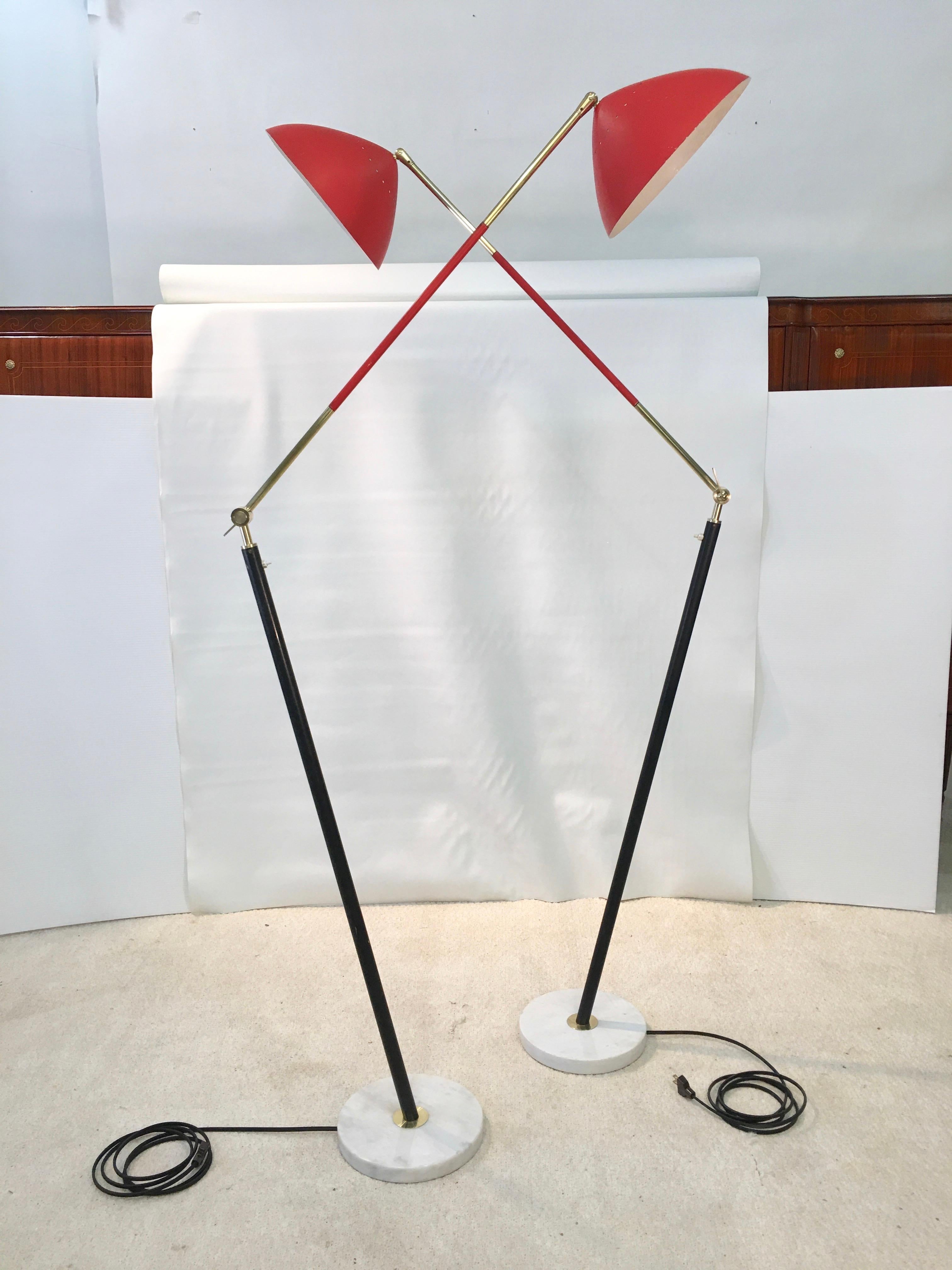 Pair of Stilux Articulating Floor Lamps For Sale 6