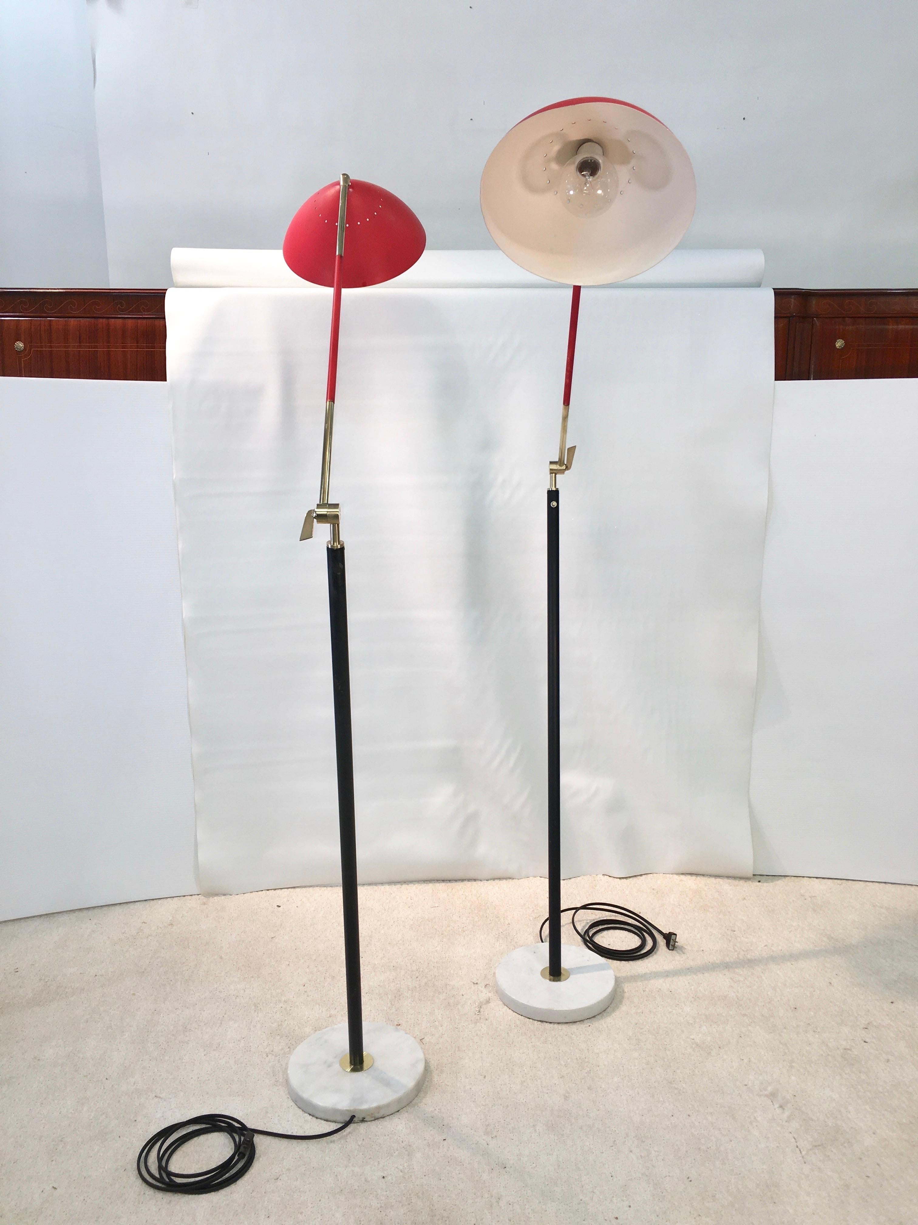 Pair of Stilux Articulating Floor Lamps For Sale 9