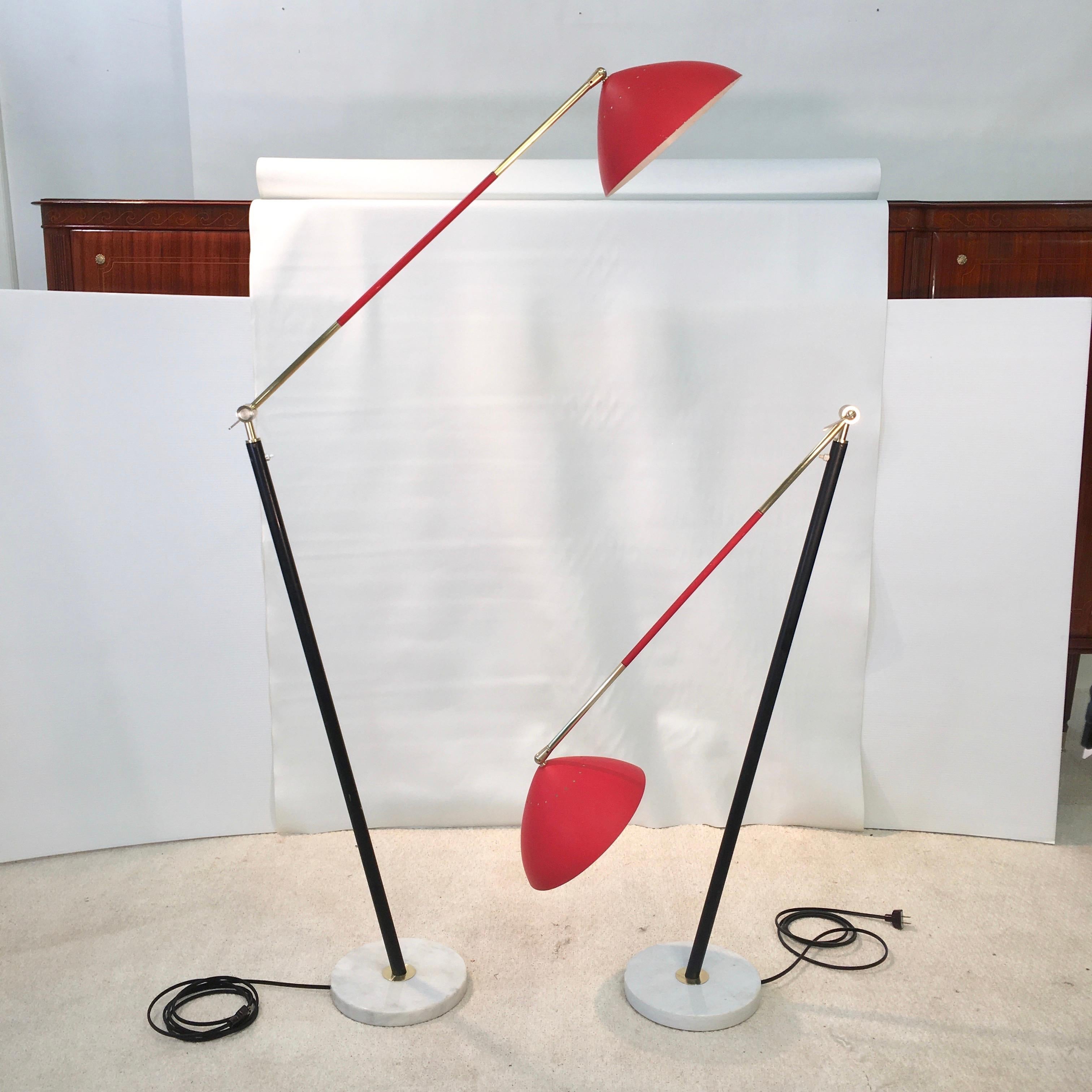 Pair of Stilux Articulating Floor Lamps For Sale 10