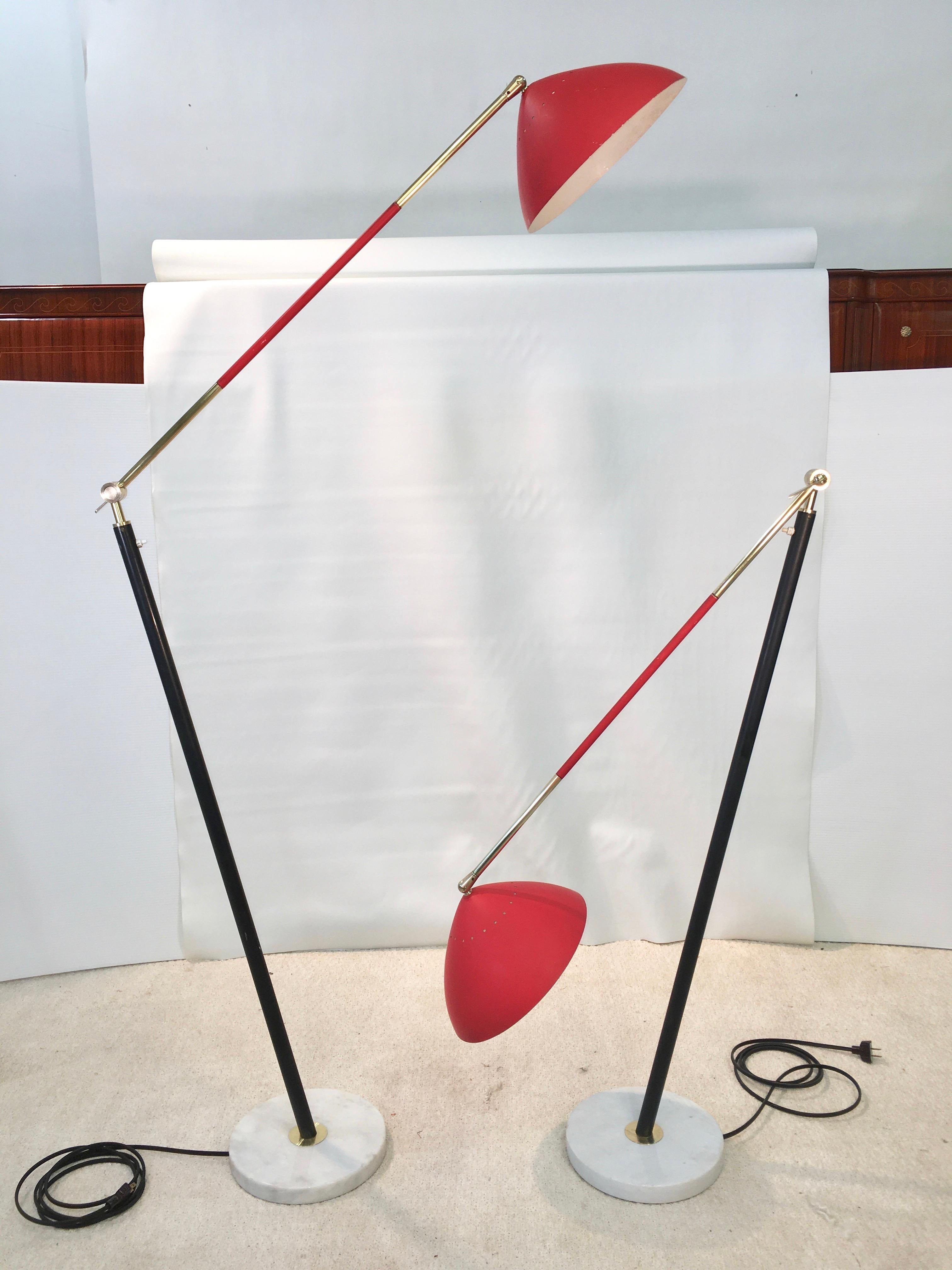 Pair of Stilux Articulating Floor Lamps For Sale 11
