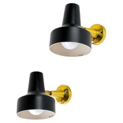 Vintage Pair of Stilux Milano Mid-Century Modernist Articulated Wall Lights, Italy 1950s
