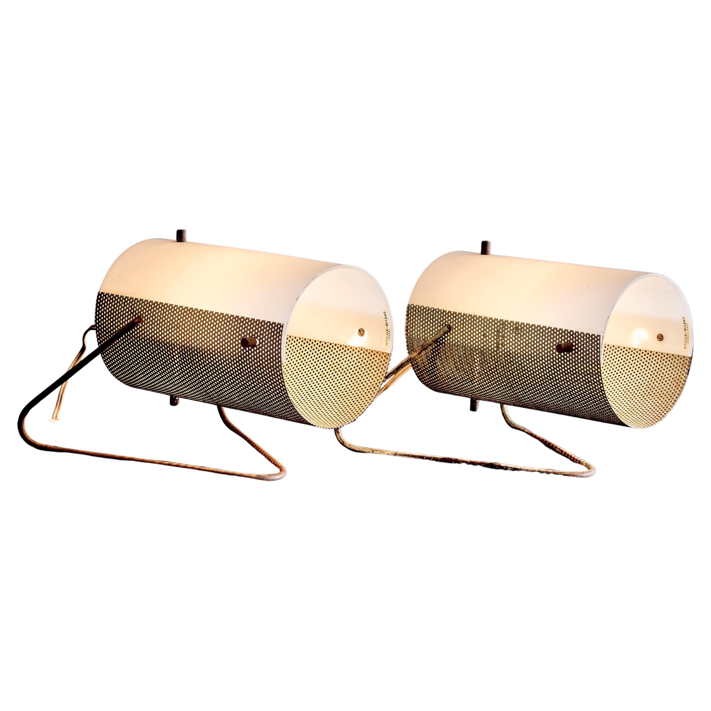 Paire de lampes de table Stilux Milano Italie, années 1950