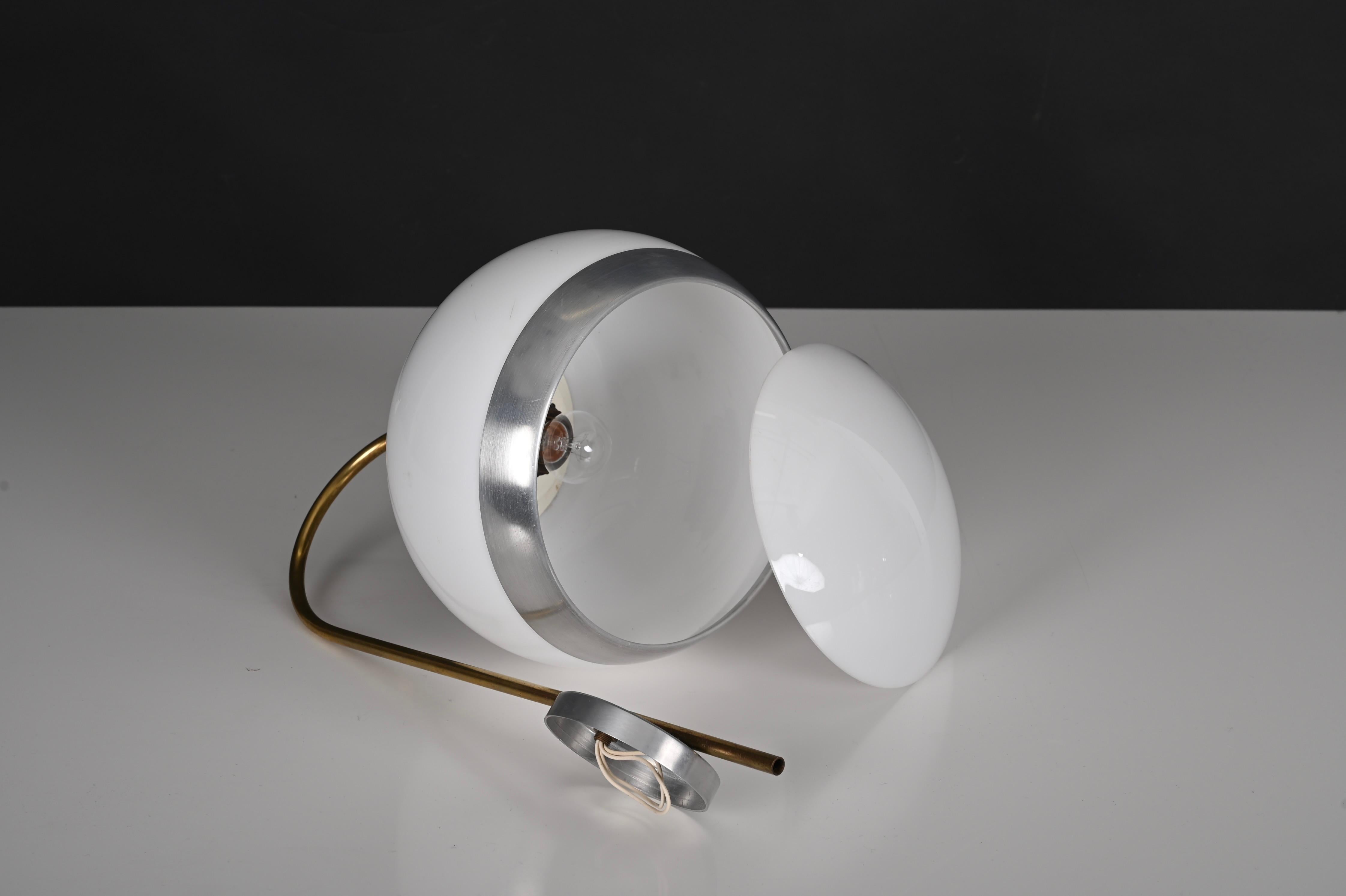 20th Century Pair of Stilux Sconces White Lucite and Brass, Italian Lighting, 1970s For Sale