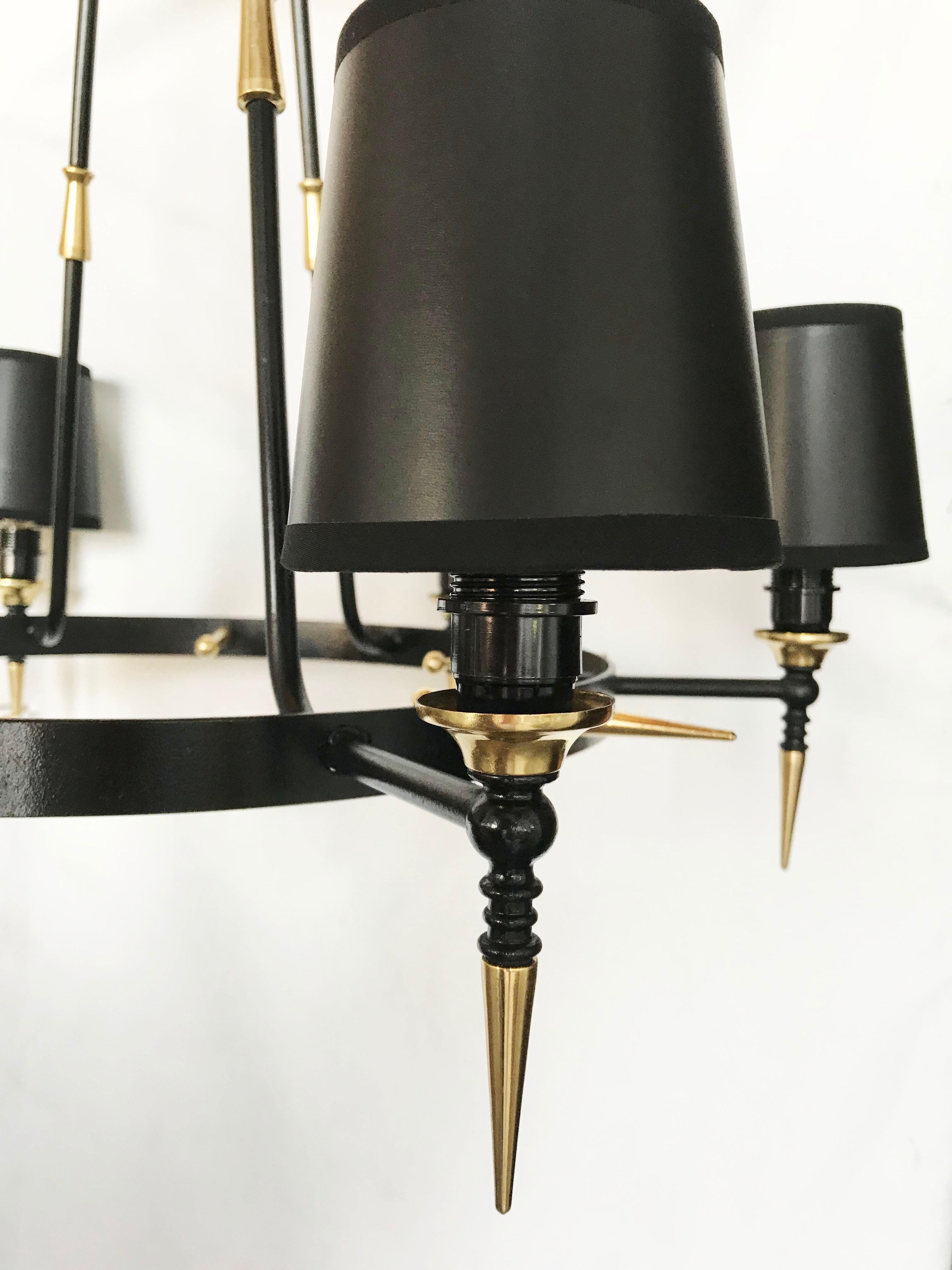 Mid-Century Modern Pair of Stinovo Style 6 Lights Chandelier, 2 Pairs Available For Sale
