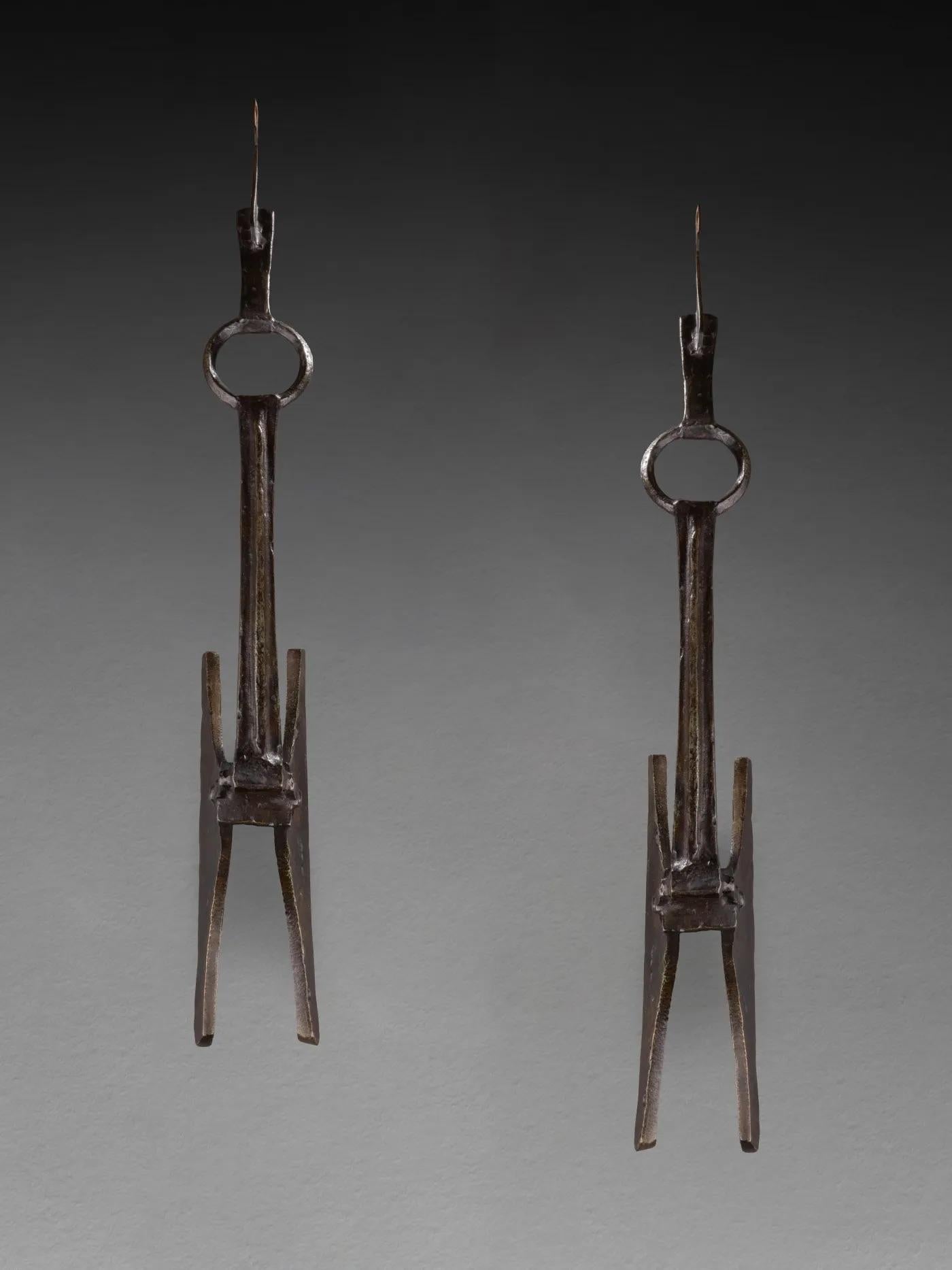 Paire d'appliques en bronze 