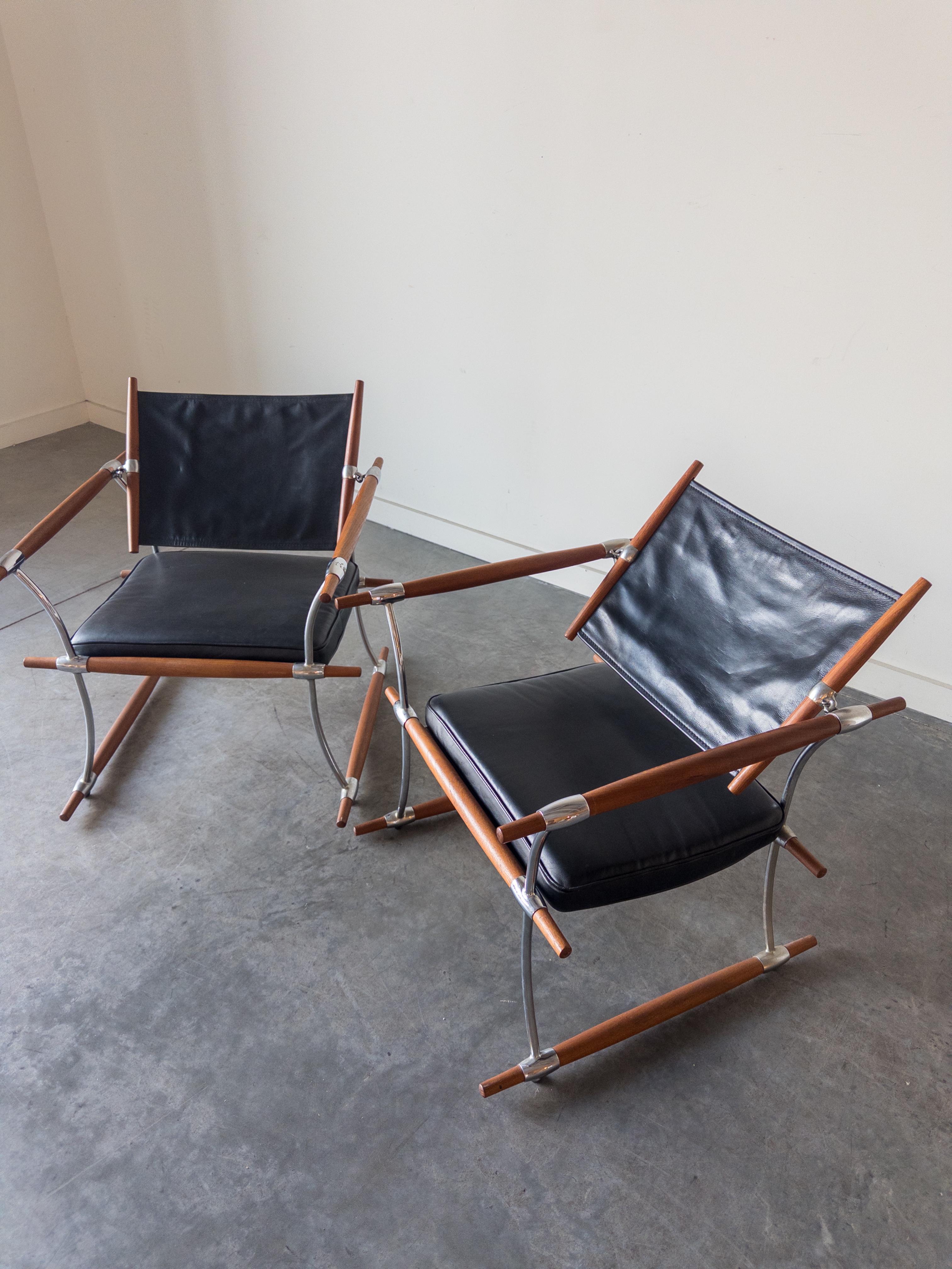 Pair of Stokke Lounge Chairs by Jens H. Quistgaard for Nissen Langaa, 1960s Escandinavo moderno en venta