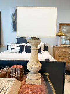 Pair of Stone Balustrade Lamps