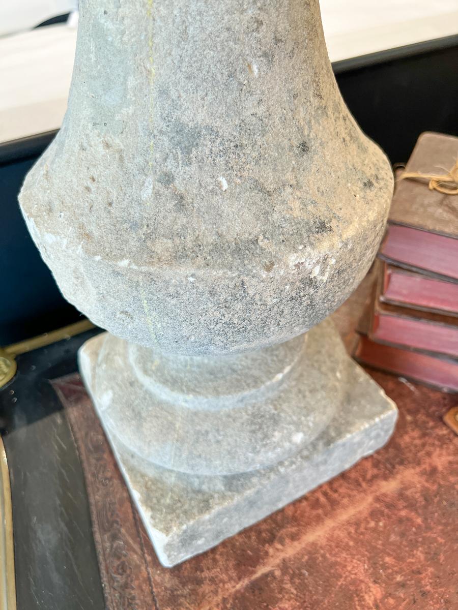20th Century Pair of Stone Balustrade Lamps For Sale