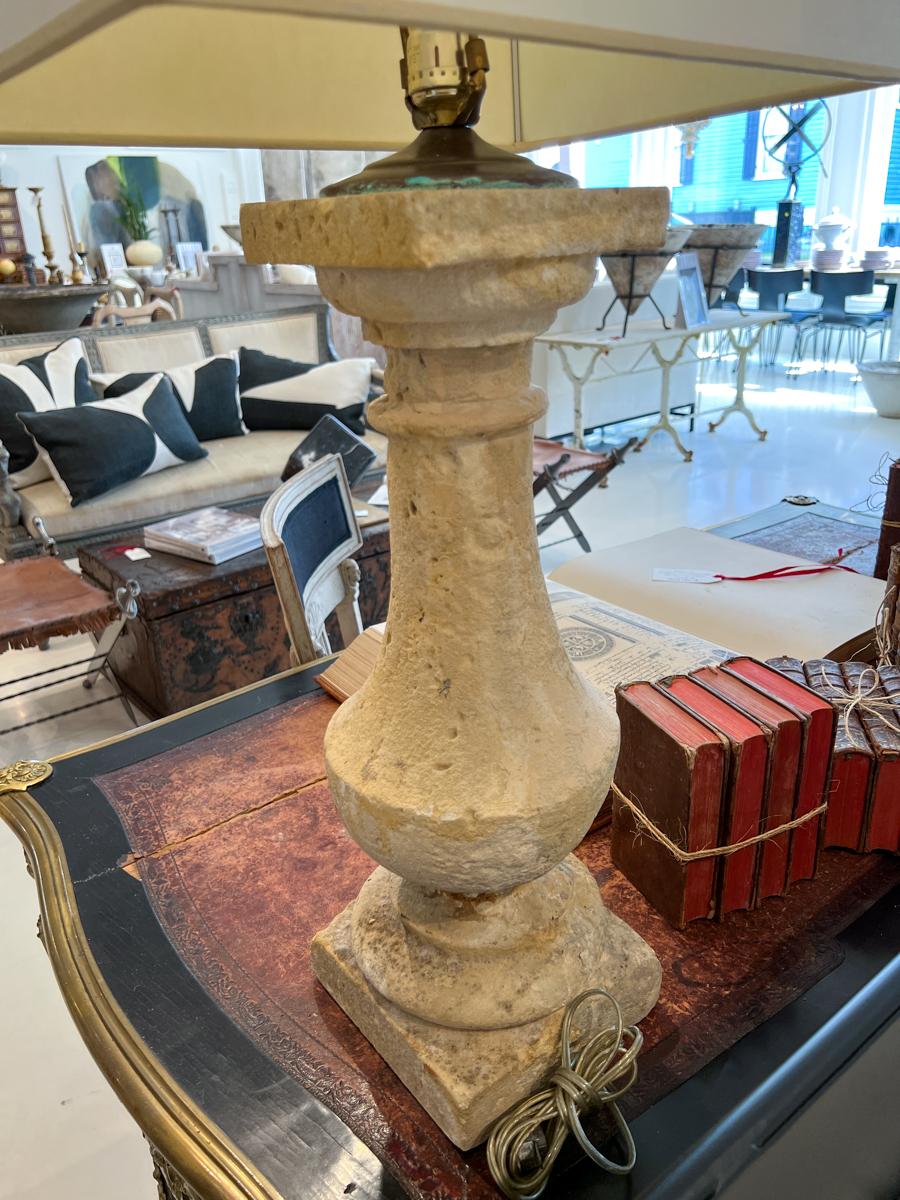 Pair of Stone Balustrade Lamps For Sale 2