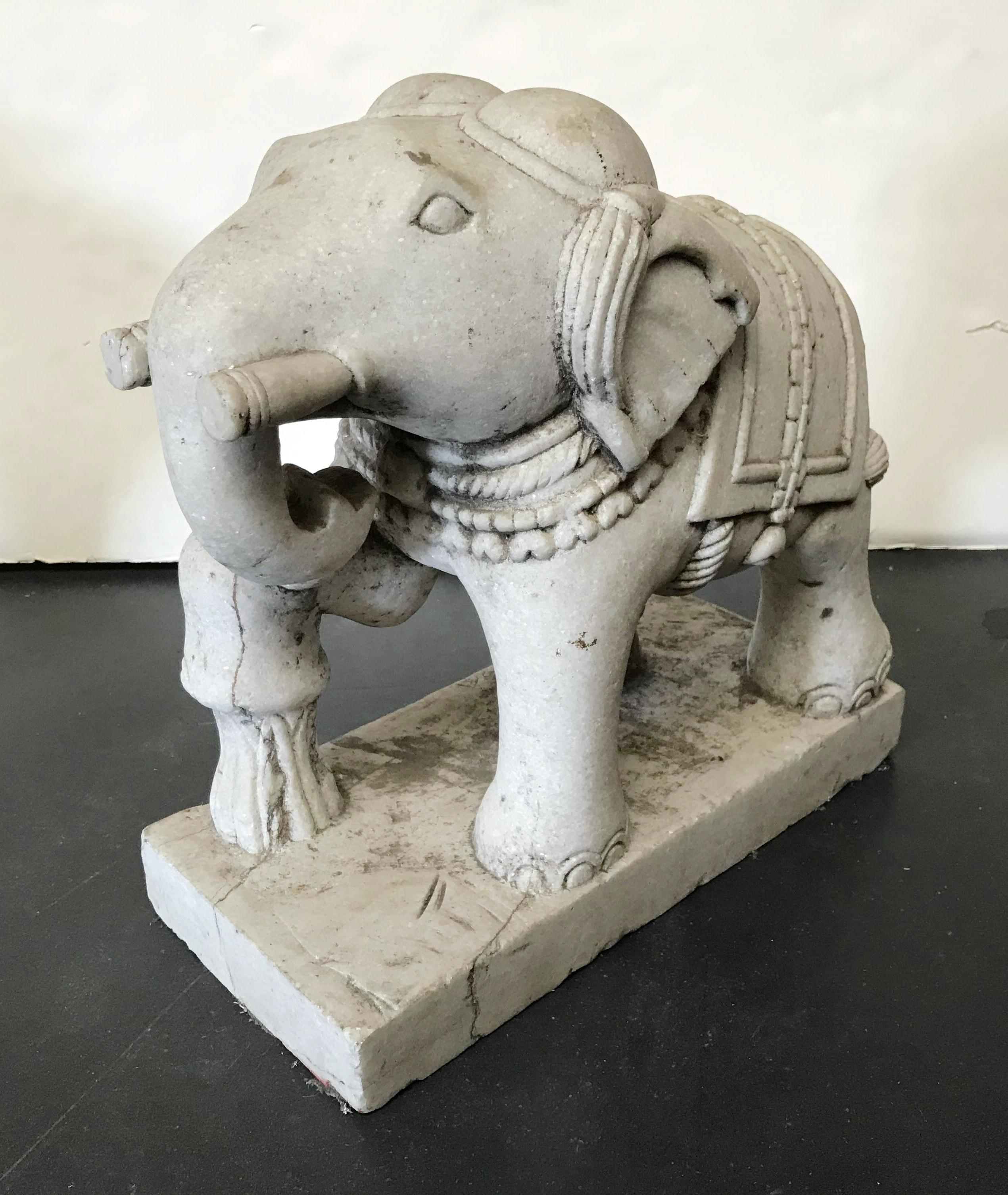 Pair of Stone Elephants For Sale 5