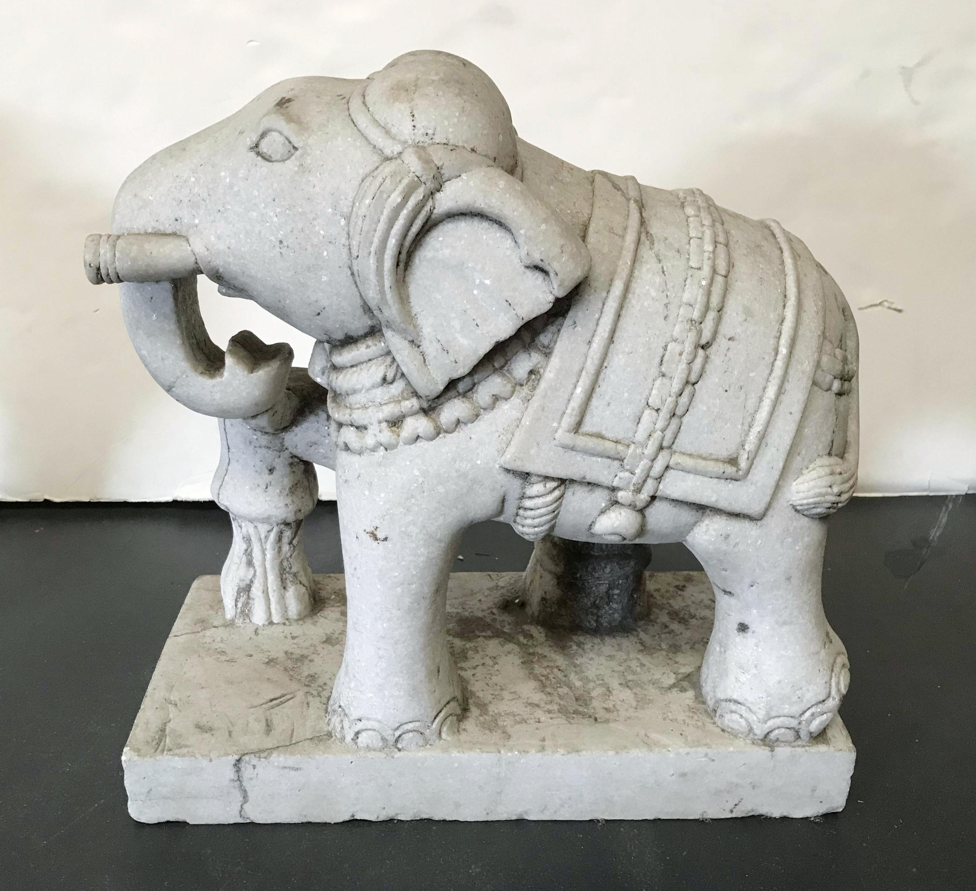 Pair of Stone Elephants For Sale 6
