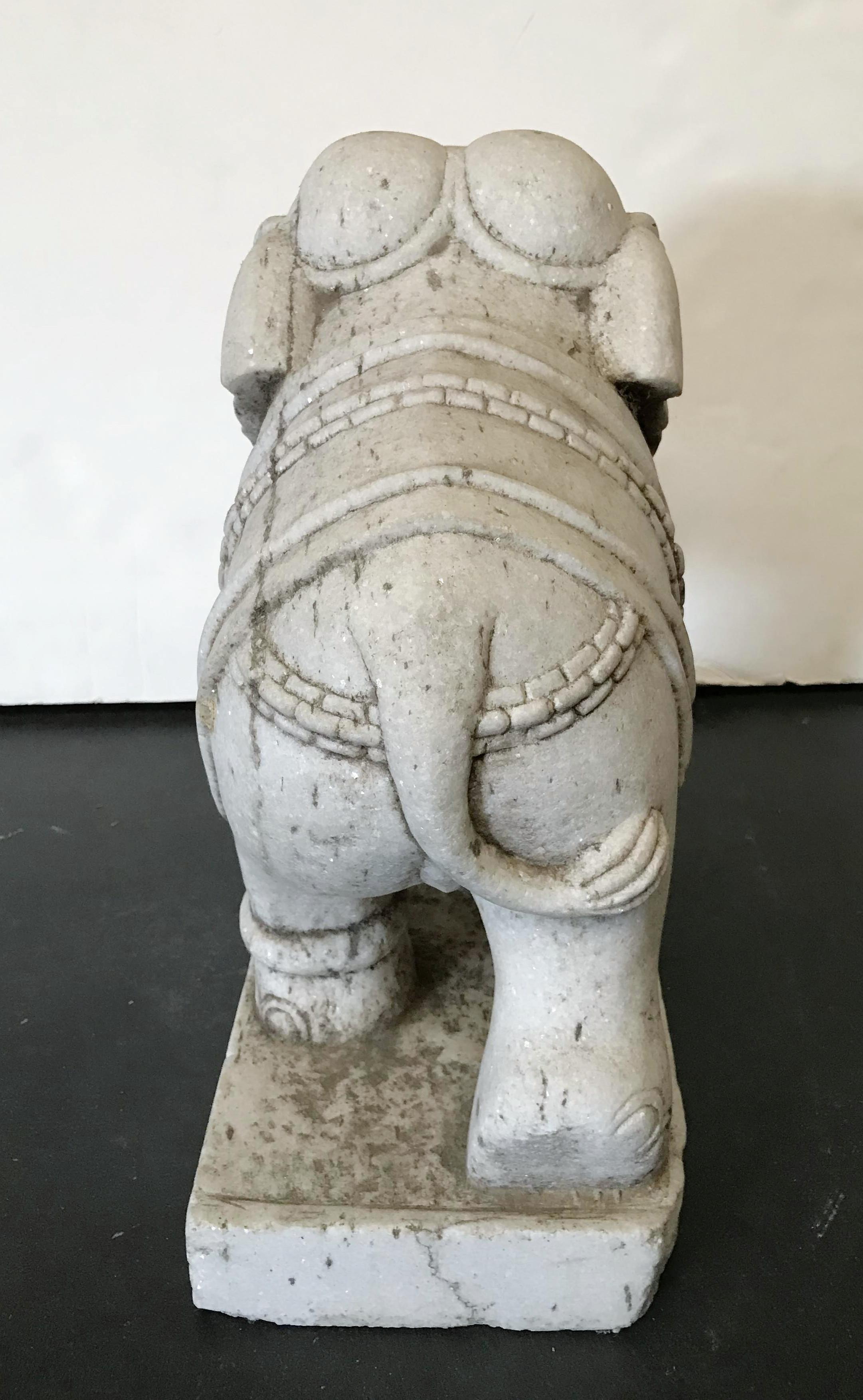 Pair of Stone Elephants For Sale 1
