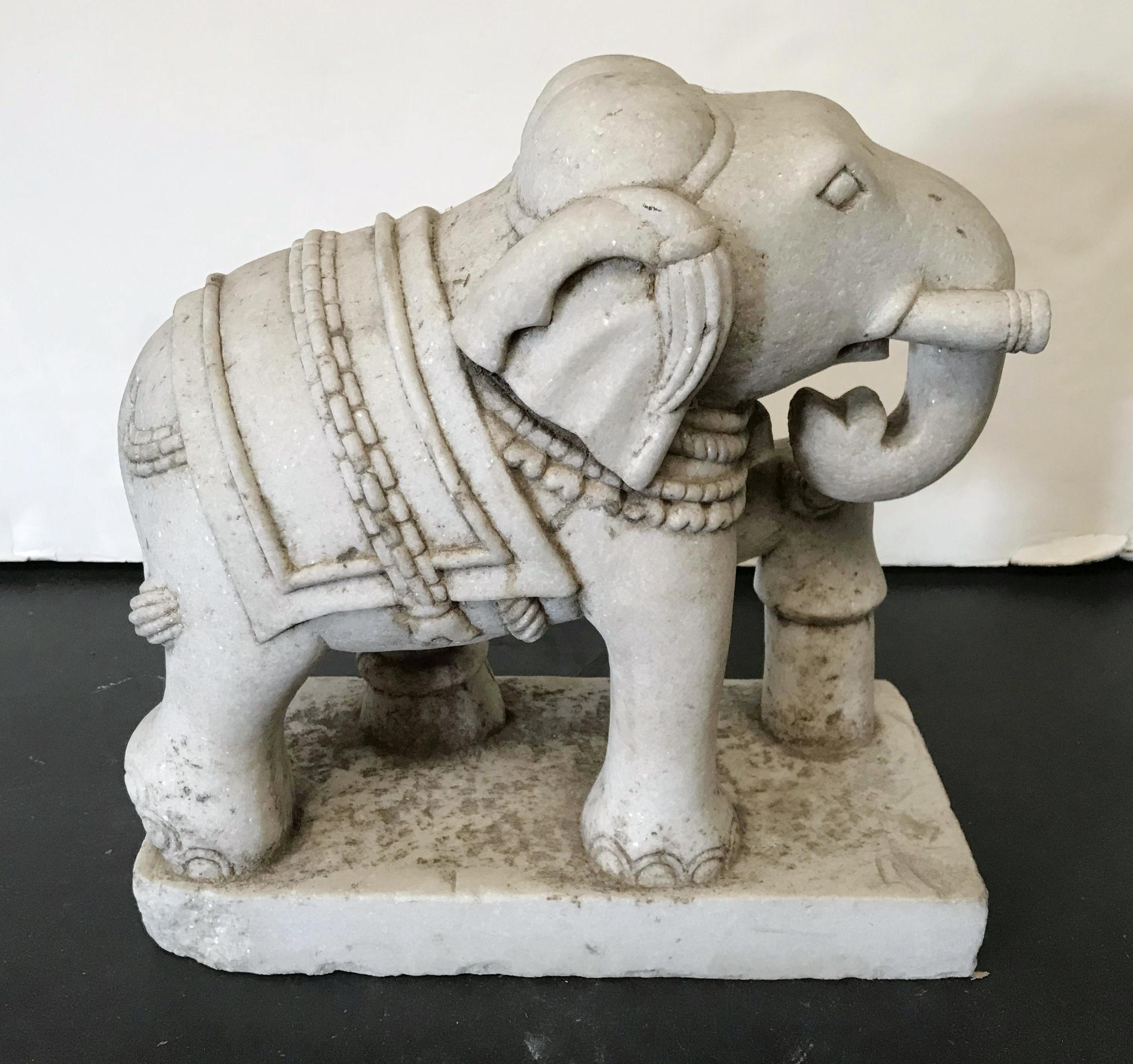 Pair of Stone Elephants For Sale 2