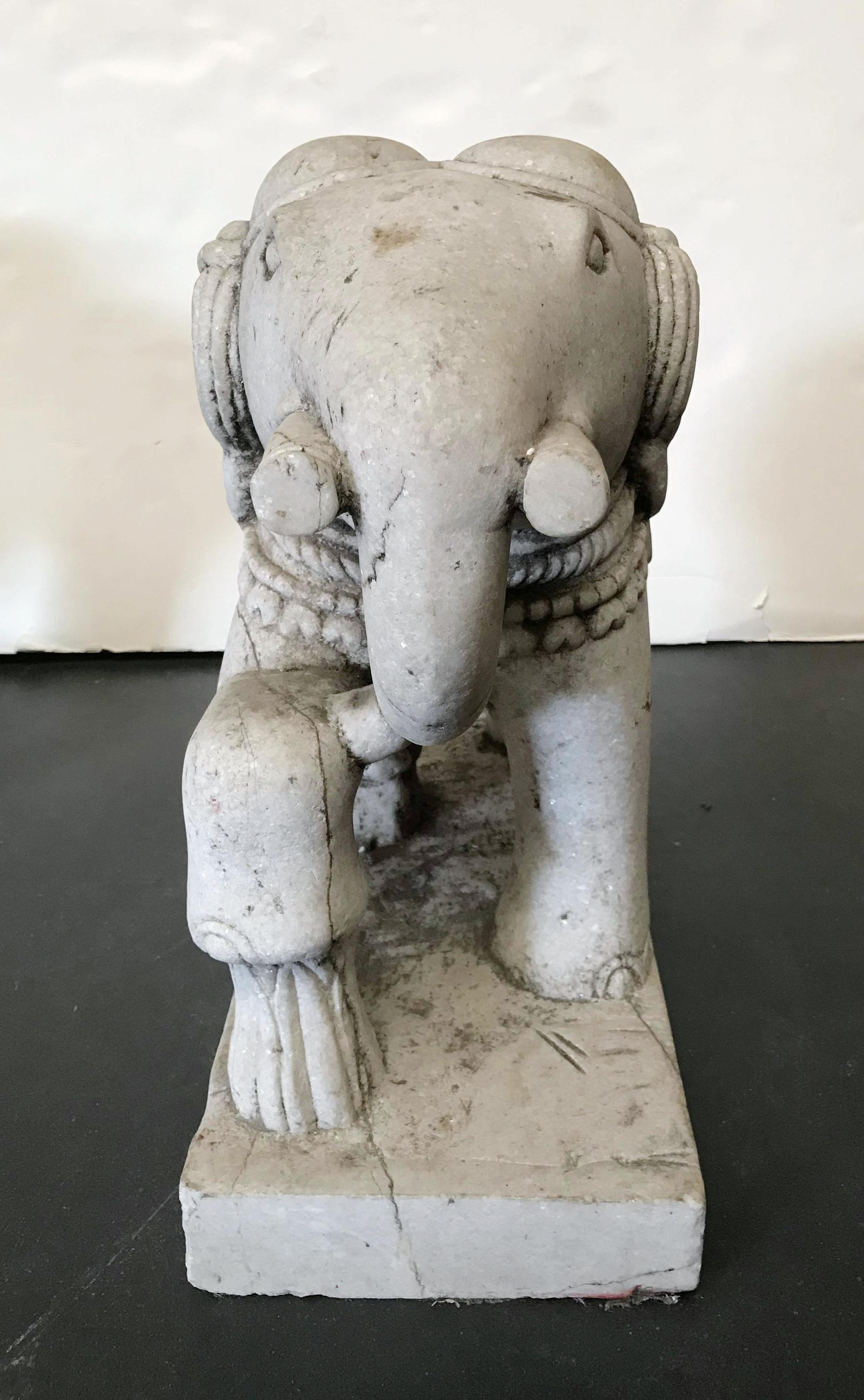 Pair of Stone Elephants For Sale 4