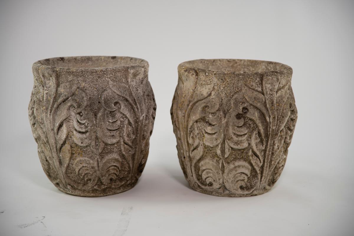 British Pair of Stone Garden Urns