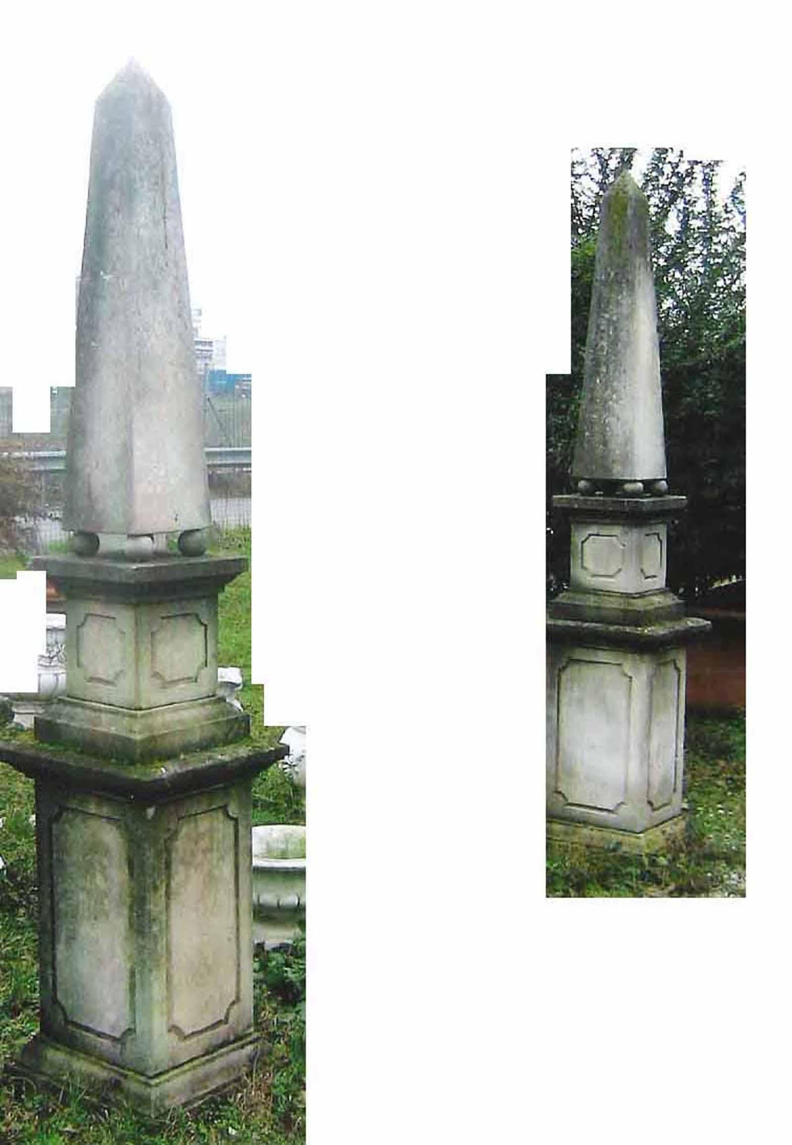 Italian Pair of Stone Istrian Obelisks, Italy, 20th Century