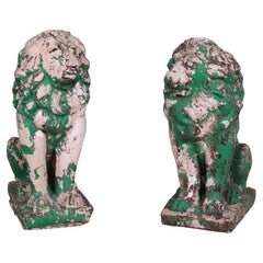 Vintage Pair of Stone Lions