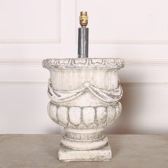 Pair of Stone Urn Lamps
