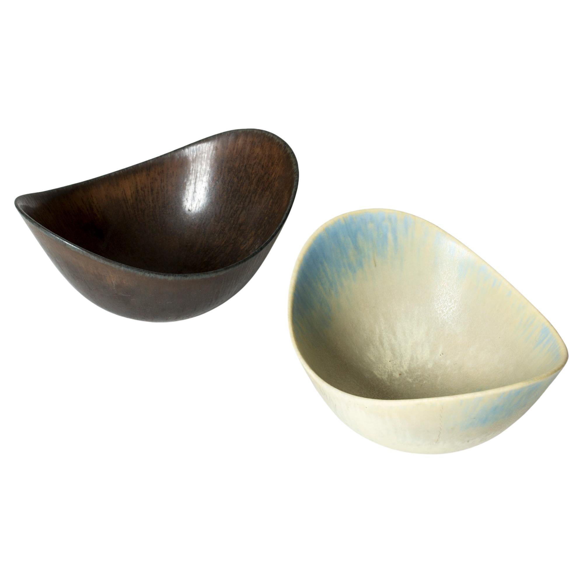 Pair of Stoneware Bowls by Gunnar Nylund, Rörstrand, 1950s For Sale