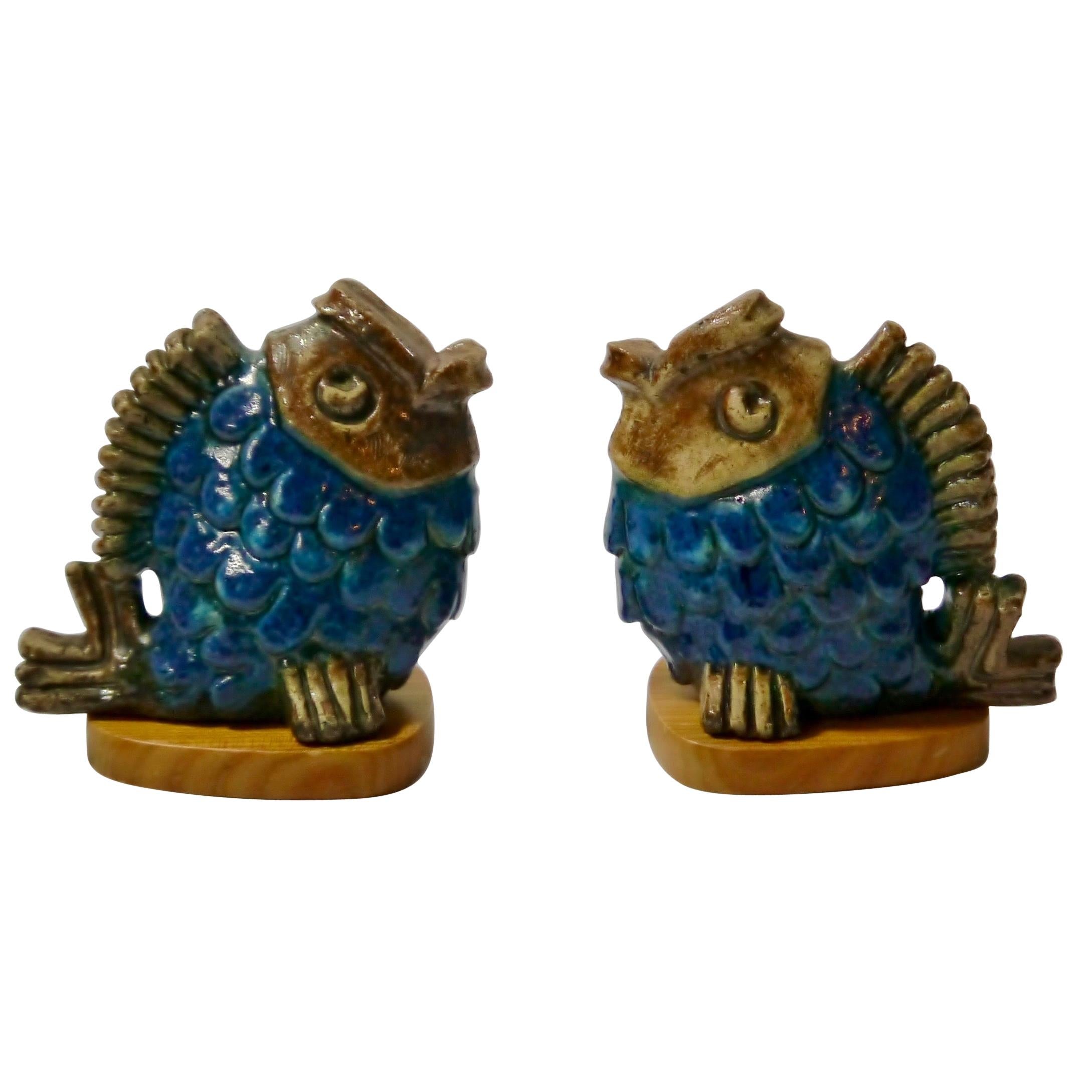 Pair of Stoneware Fish Figures by Willi Fischer, Sweden, 1970s