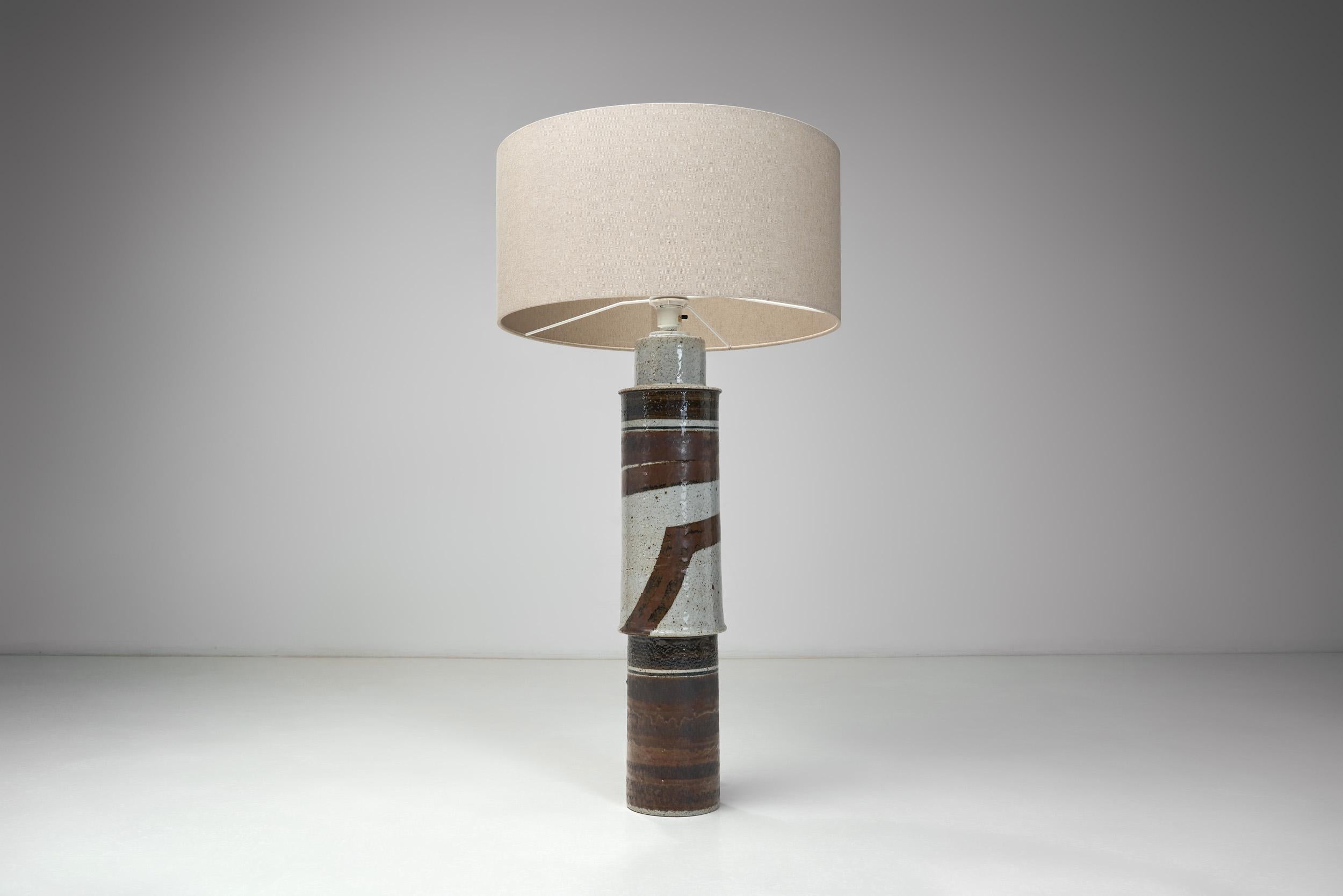 Paar Stehlampen aus Steinzeug von Inger Persson für Rörstrand, Schweden 1960er Jahre im Angebot 2