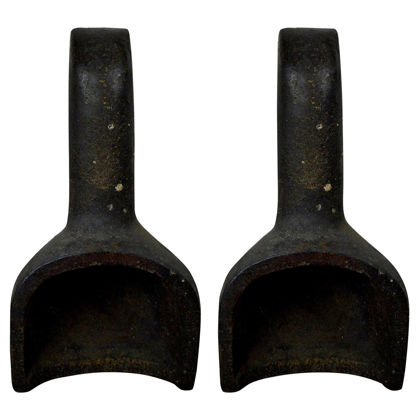 Pair of Stoneware Found Objects, English, circa 1900 For Sale