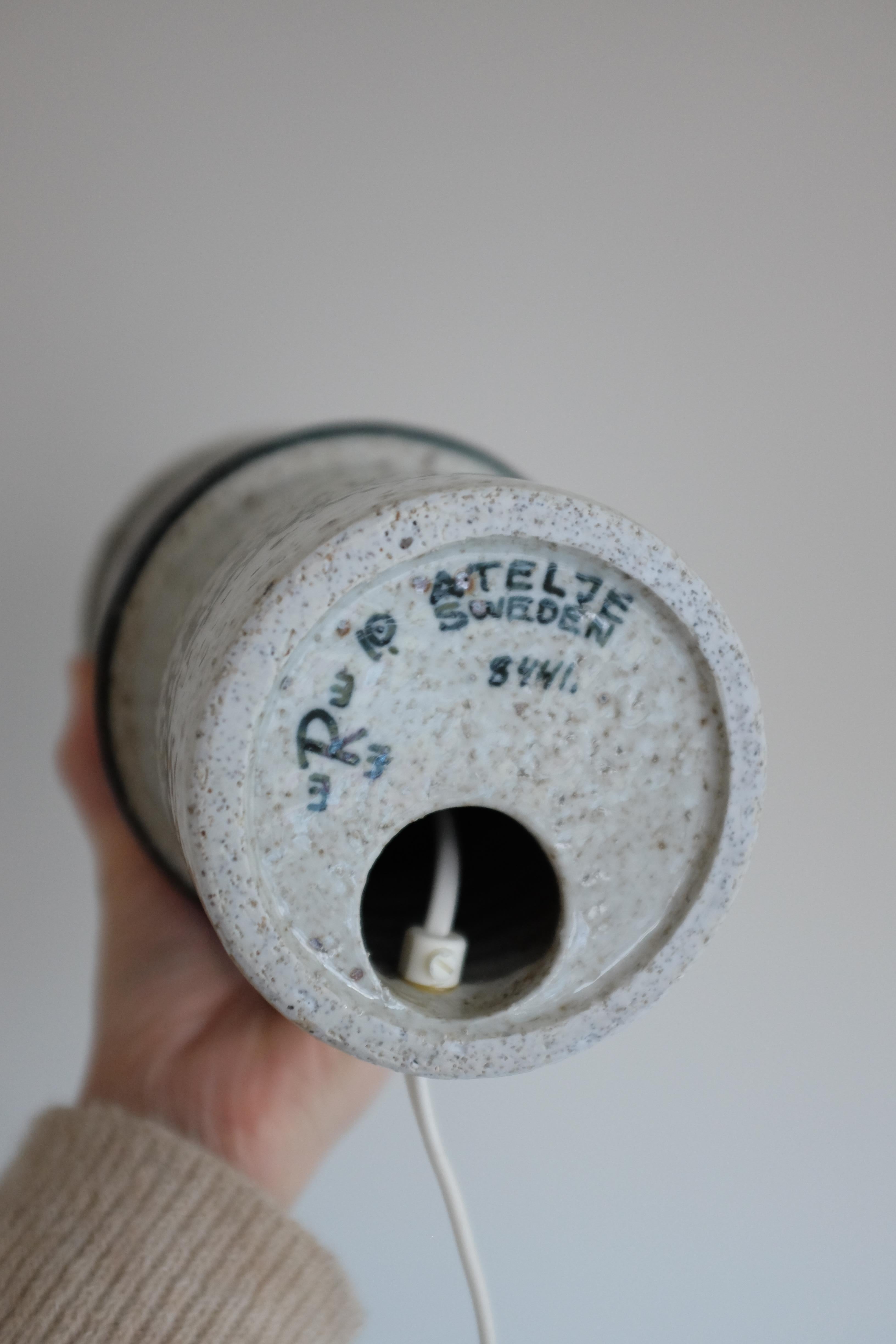Metà XX secolo Coppia di lampade in gres di Inger Persson in vendita