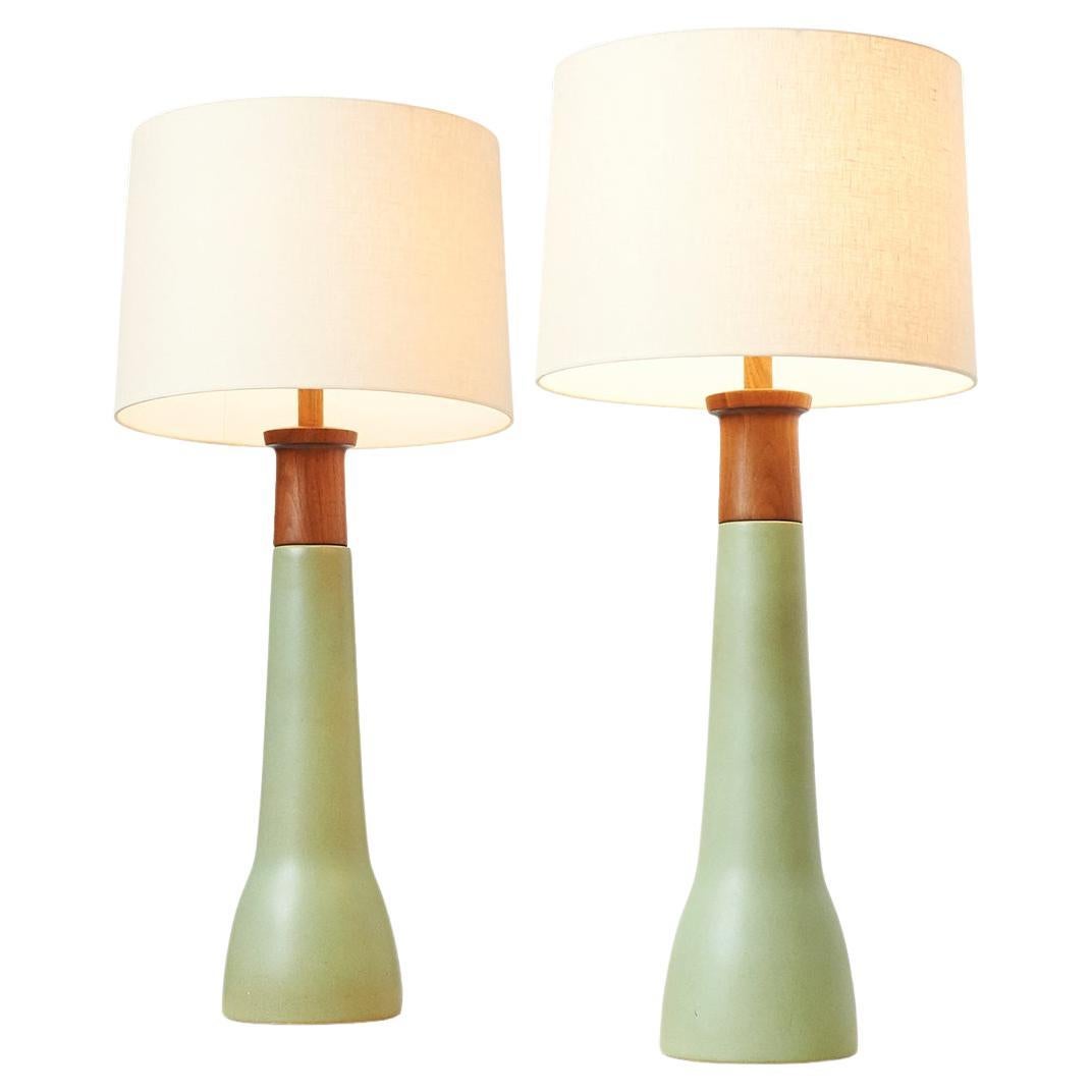 Pair of Stoneware Table Lamps by Gordon & Jane Martz For Sale