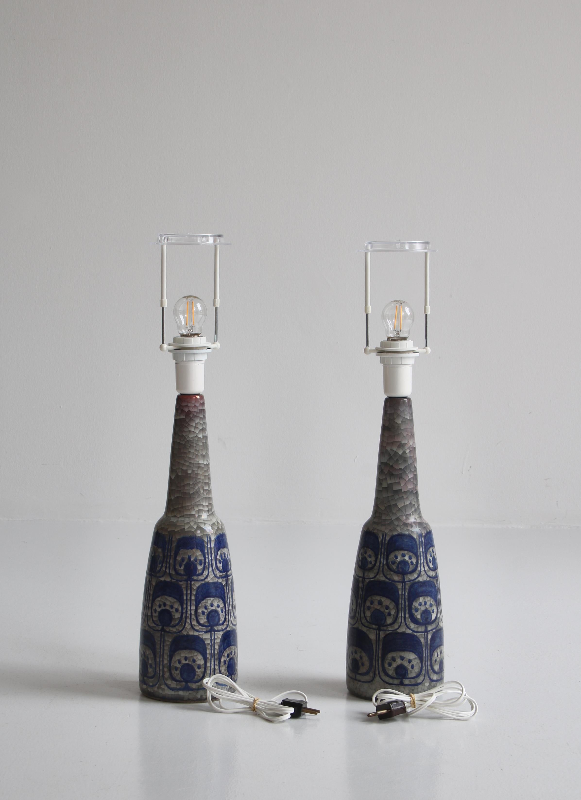 Pair of Stoneware Table Lamps by Michael Andersen & Sons, Denmark in the 1960s For Sale 2
