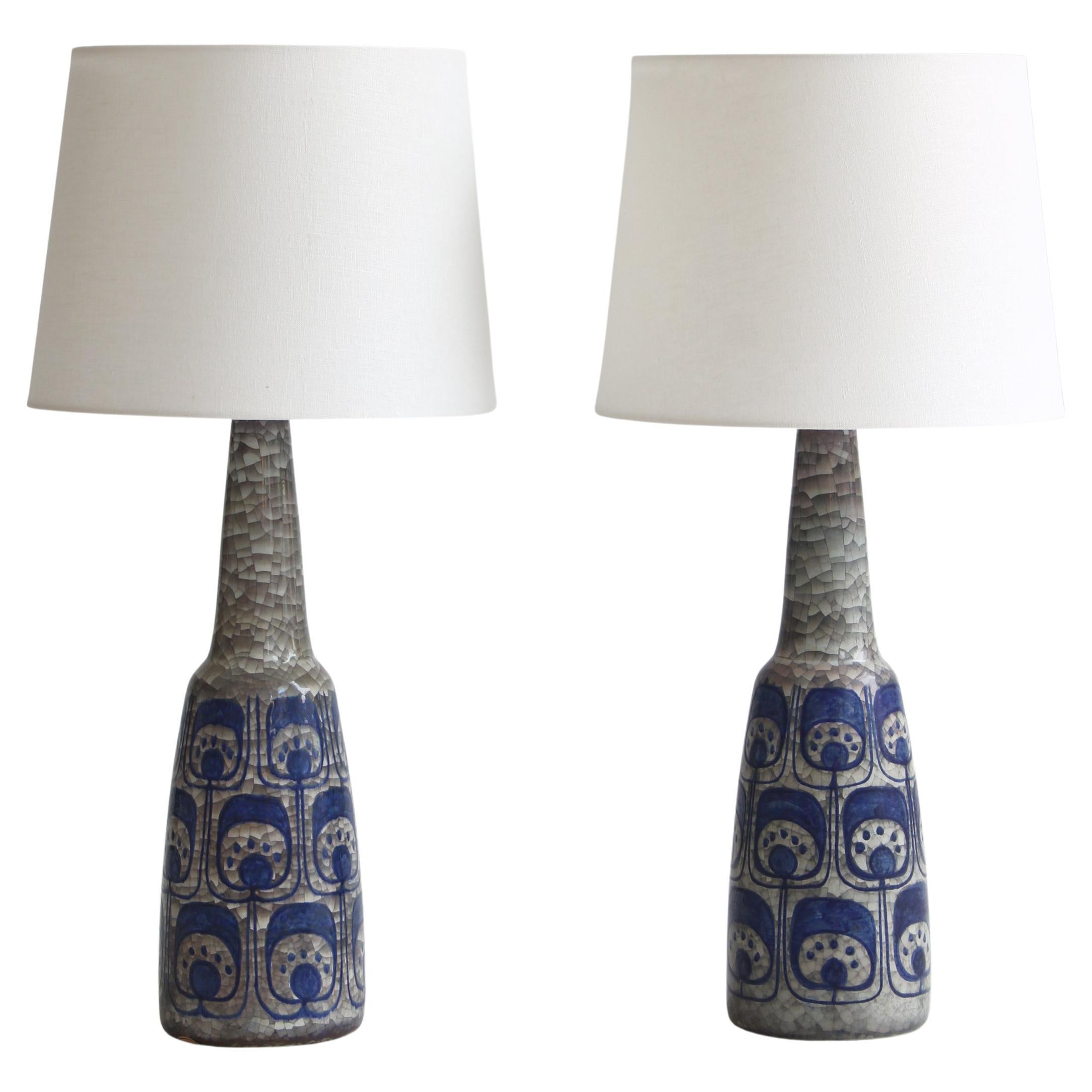 Pair of Stoneware Table Lamps by Michael Andersen & Sons, Denmark in the 1960s