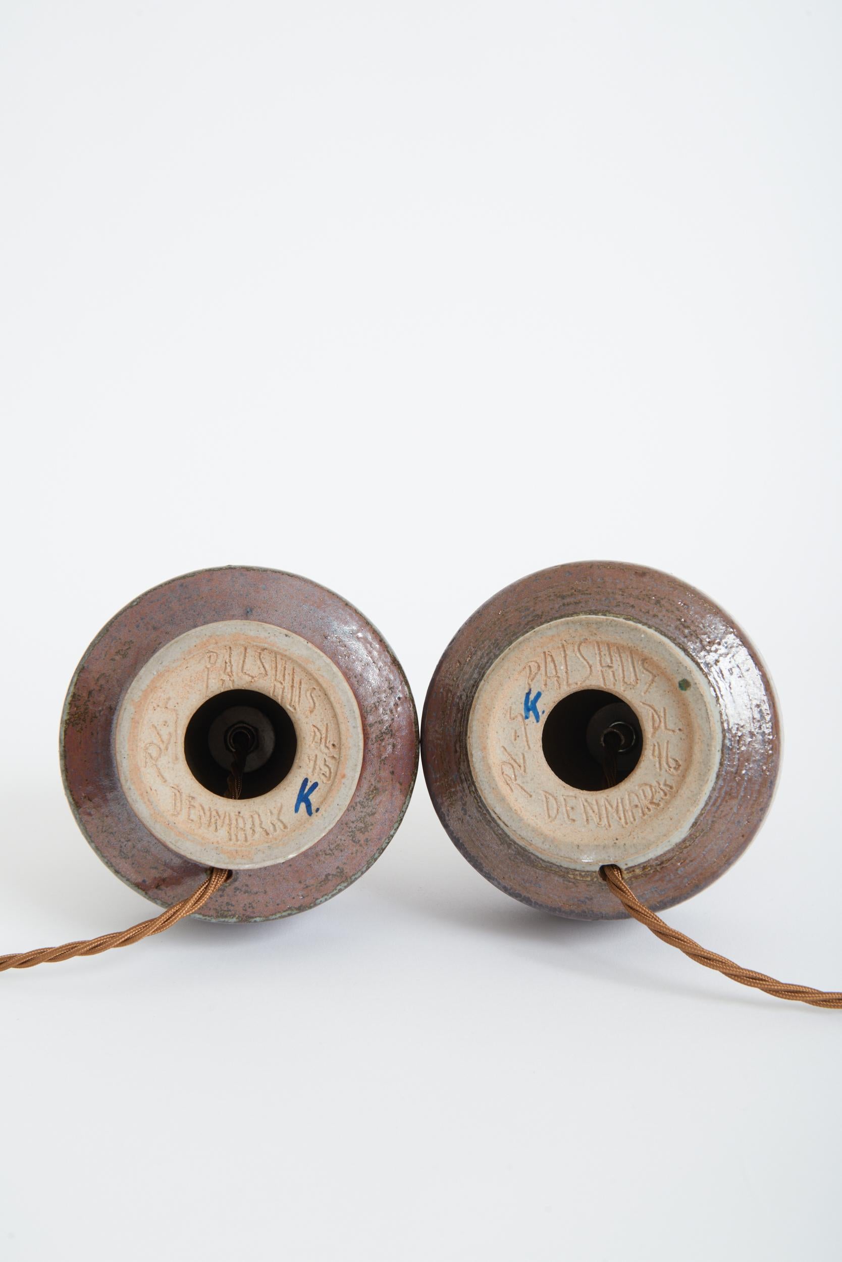 Pair of Stoneware Table Lamps by Per Linnemann-Schmidt 3
