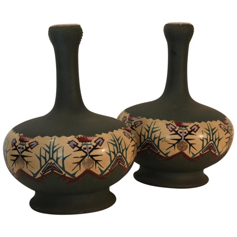Pair of Stoneware Vases, Baluster-Shaped, Germany, 1930