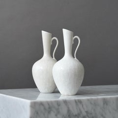 Paire de vases en grès de Gunnar Nylund pour Rorstrand, Suède, années 1950