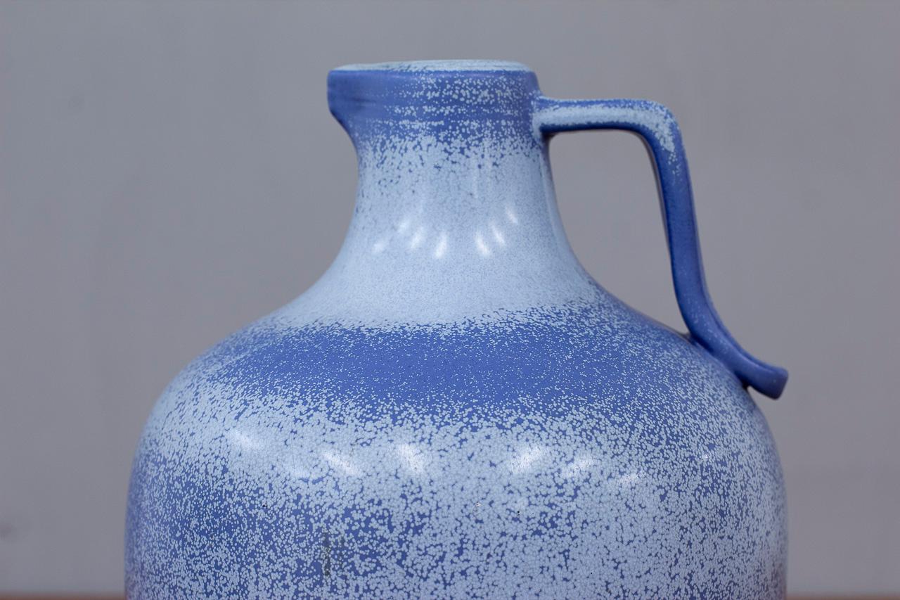 Scandinavian Modern Blue Ceramic Vases by Gunnar Nylund, Sweden 1