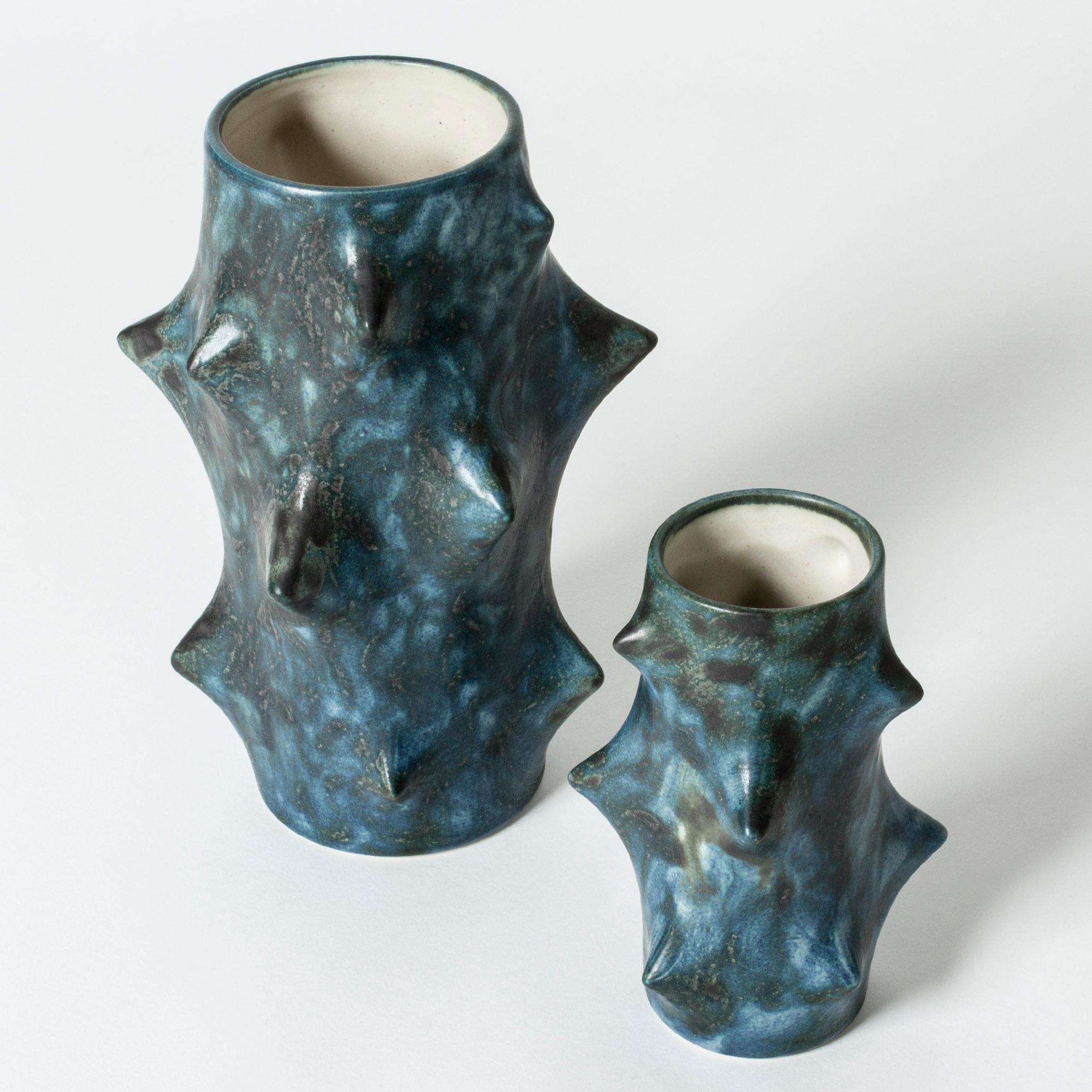 Scandinavian Modern Pair of Stoneware Vases by Knud Basse, Denmark, 1960s For Sale