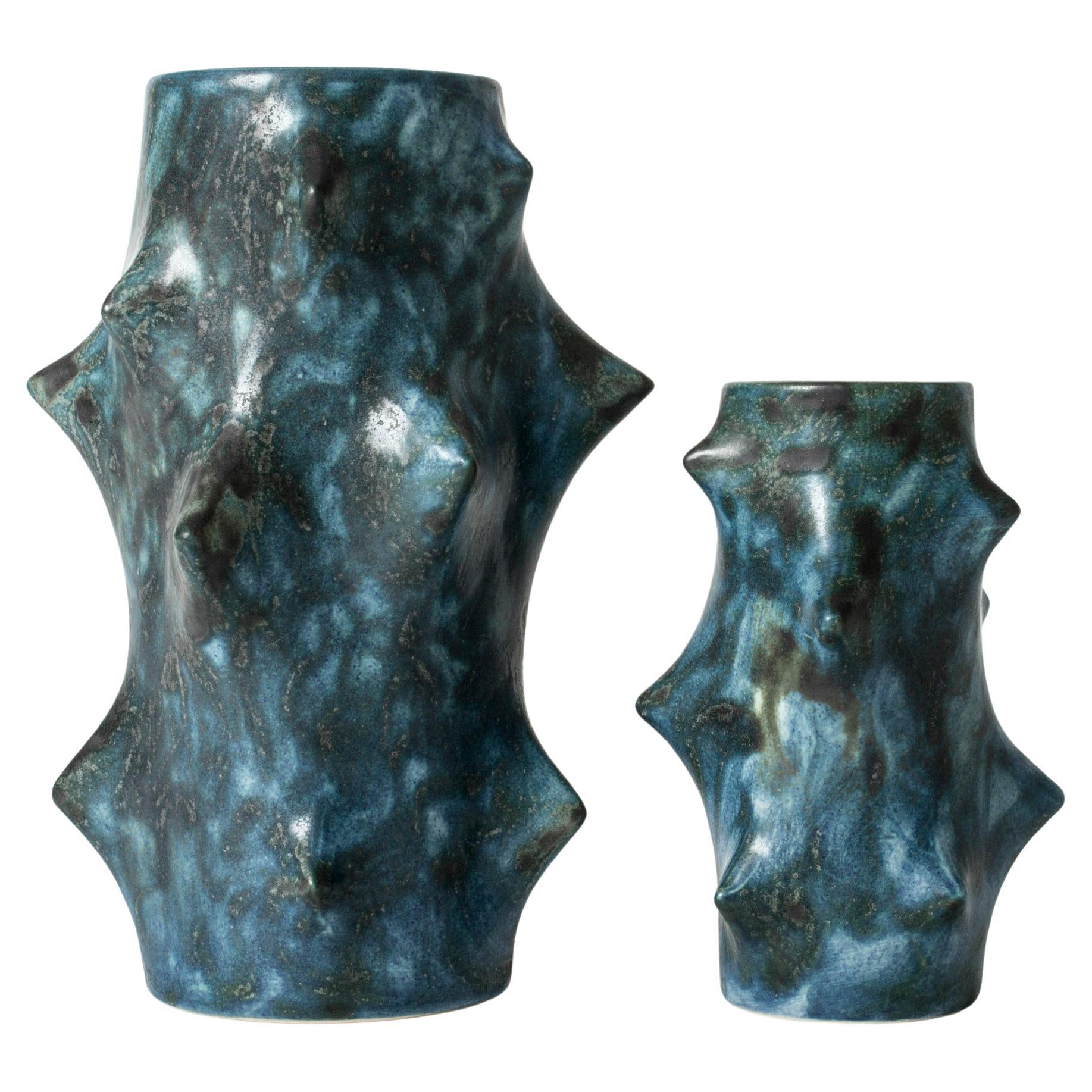 Pair of Stoneware Vases by Knud Basse, Denmark, 1960s For Sale