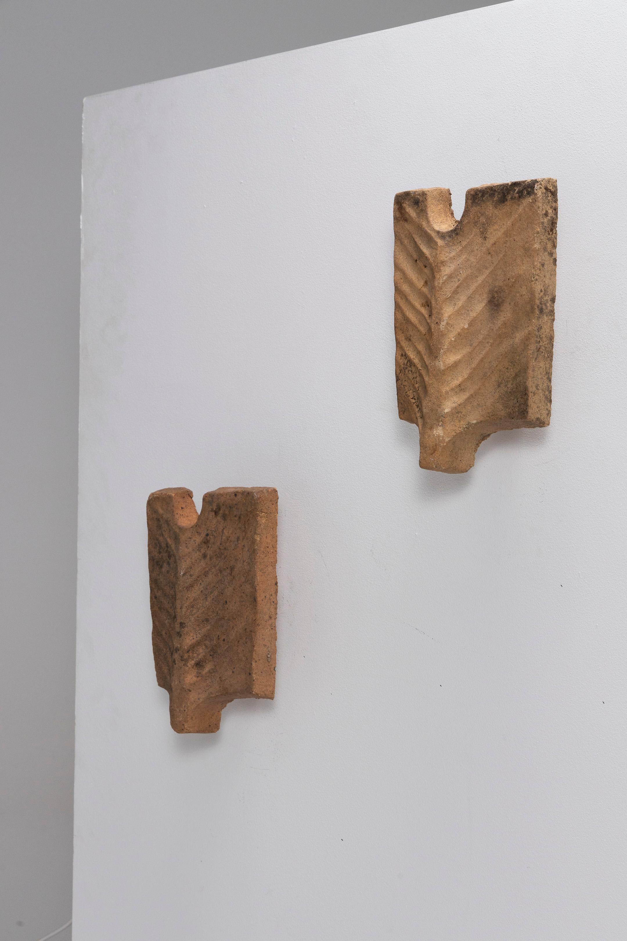 Pair of stoneware wall lights by Georges Jouve 4