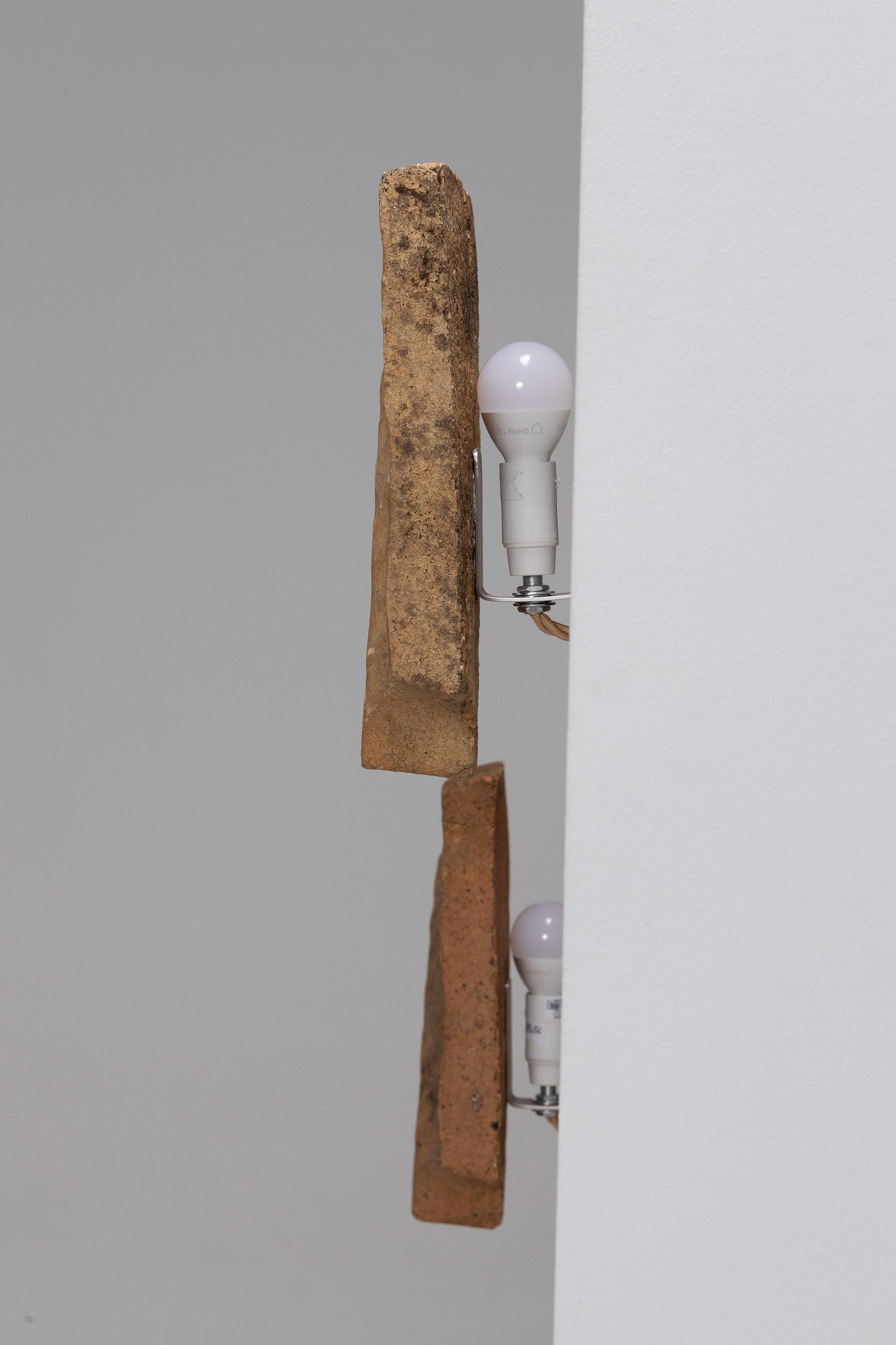 Pair of stoneware wall lights by Georges Jouve 6
