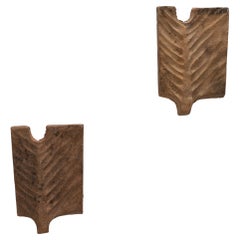 Pair of stoneware wall lights by Georges Jouve