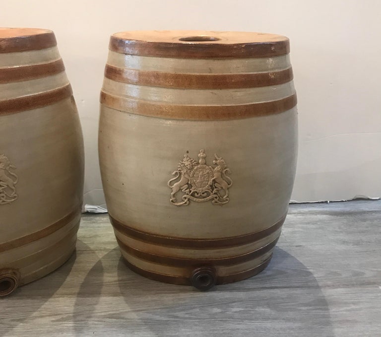 Pair of Stoneware Wine Kegs, circa 1850 For Sale at 1stDibs