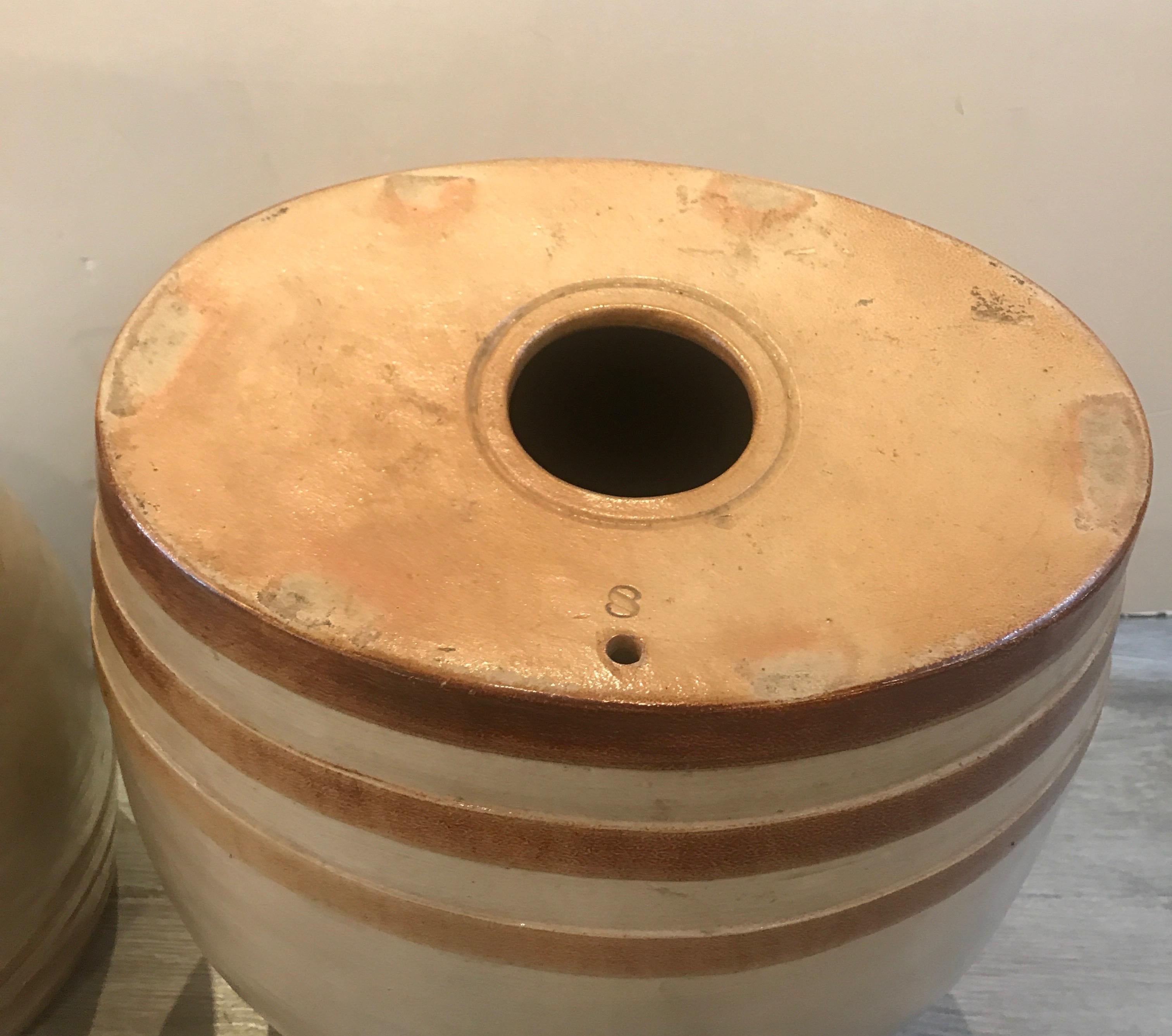 Mid-19th Century Pair of Stoneware Wine Kegs, circa 1850