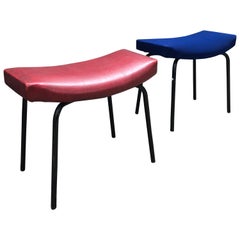 Pair of Stool French Design of the 1950s by Pierre Guariche for Meurop