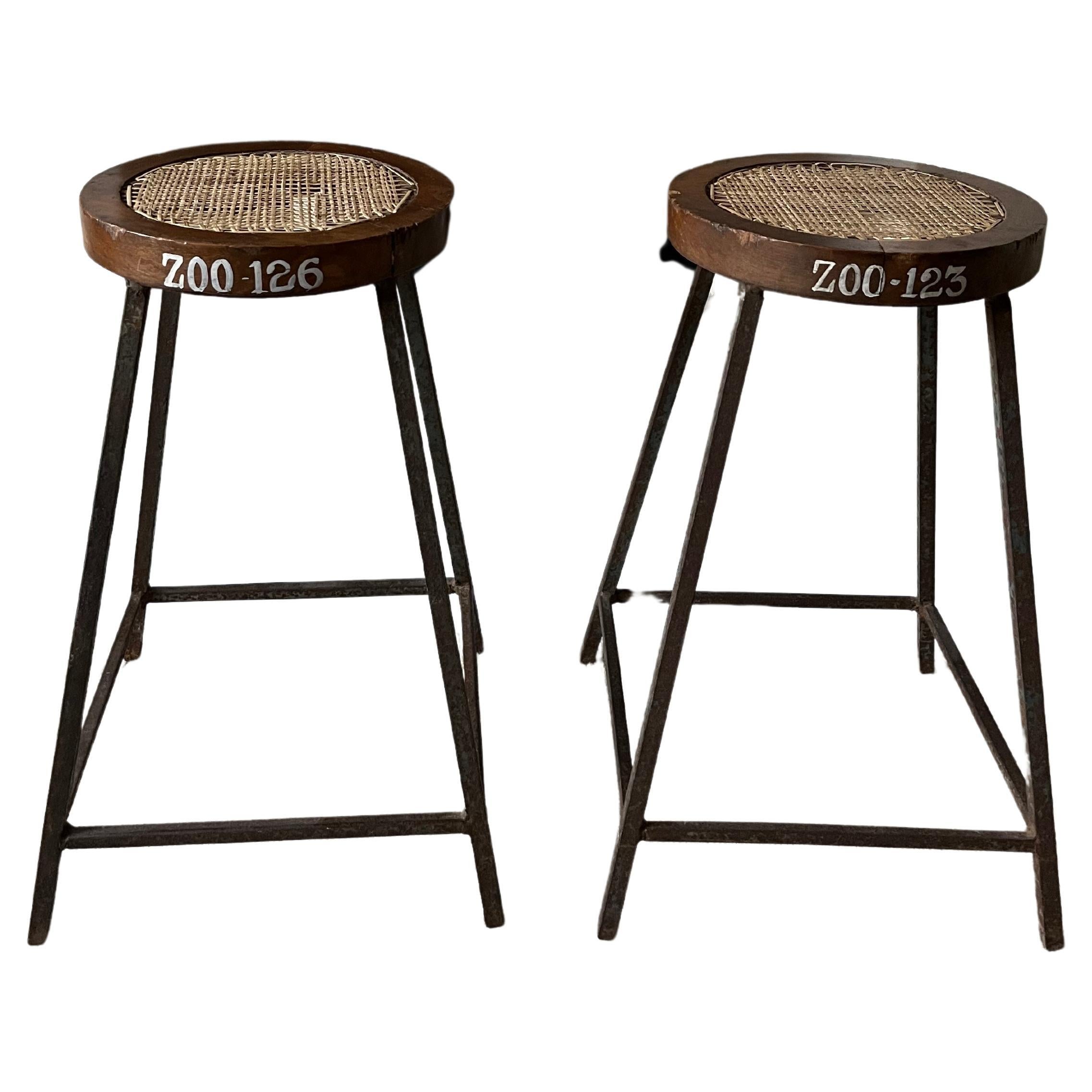 Pair of stools attributed to Pierre Jeanneret c.1950’s